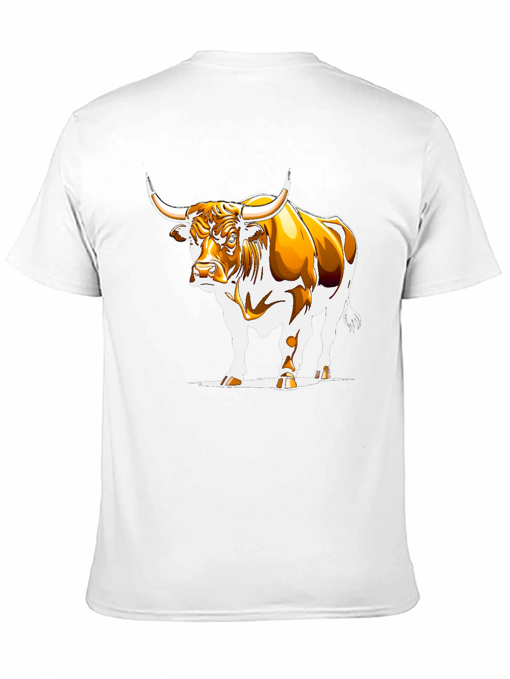 Bull Graphic Black T-Shirt - Bold Animal Design