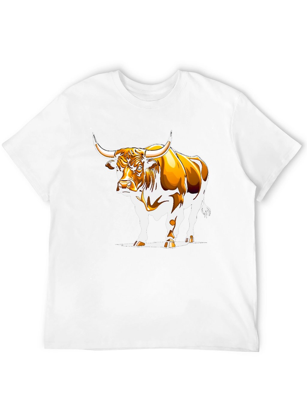 Bull Graphic Black T-Shirt - Bold Animal Design
