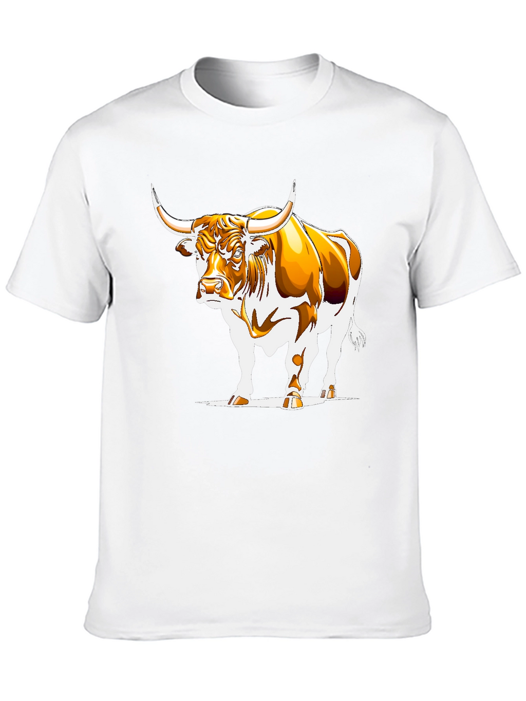Bull Graphic Black T-Shirt - Bold Animal Design