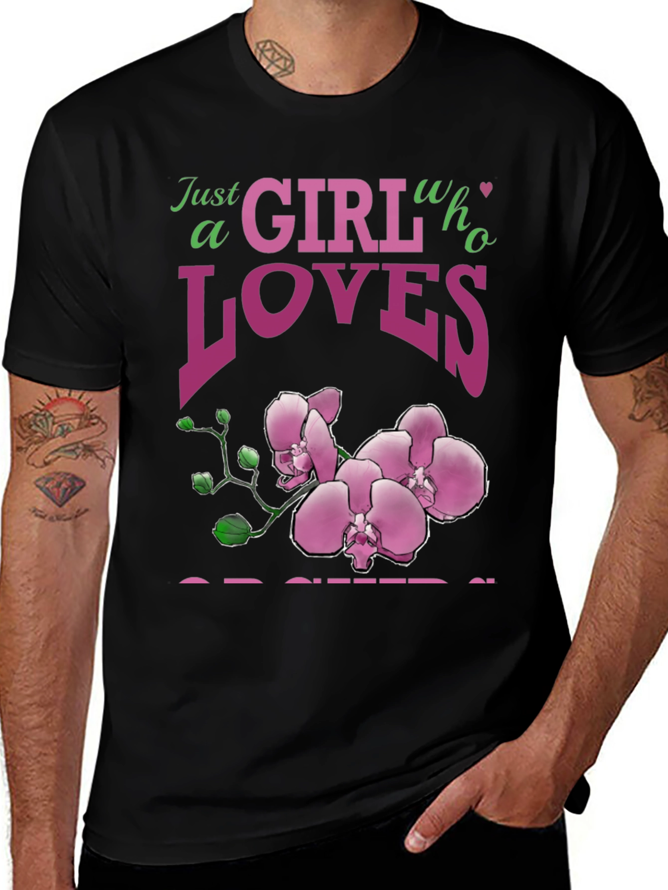 Orchid Lover Graphic Tee - Just a Girl Who Loves Orchids