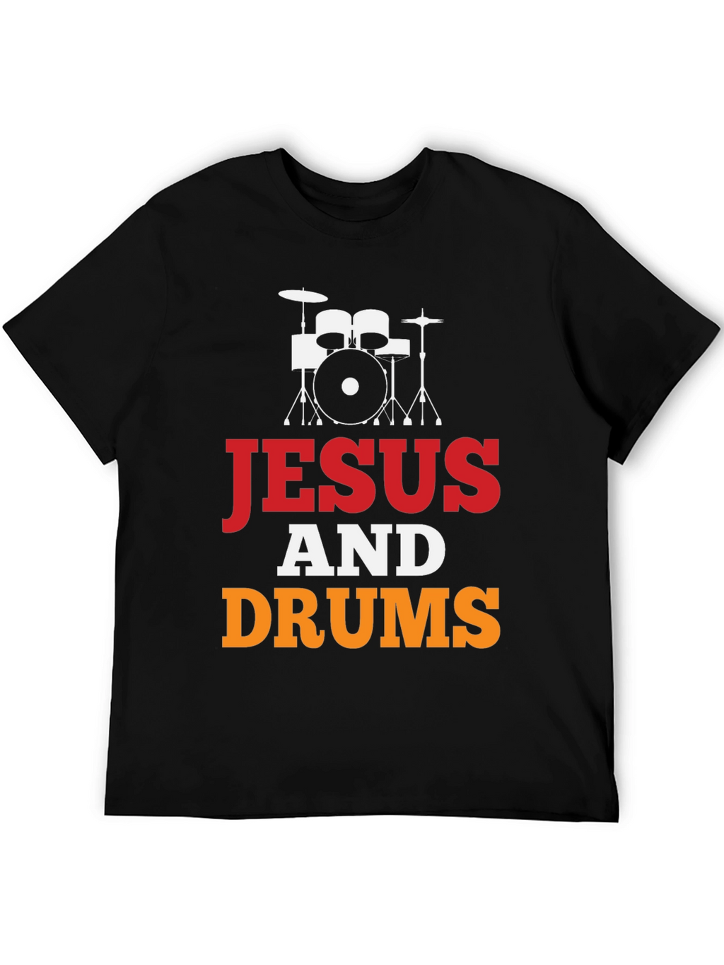 Jesus and Drums Graphic Tee | Christian Drummer T-Shirt