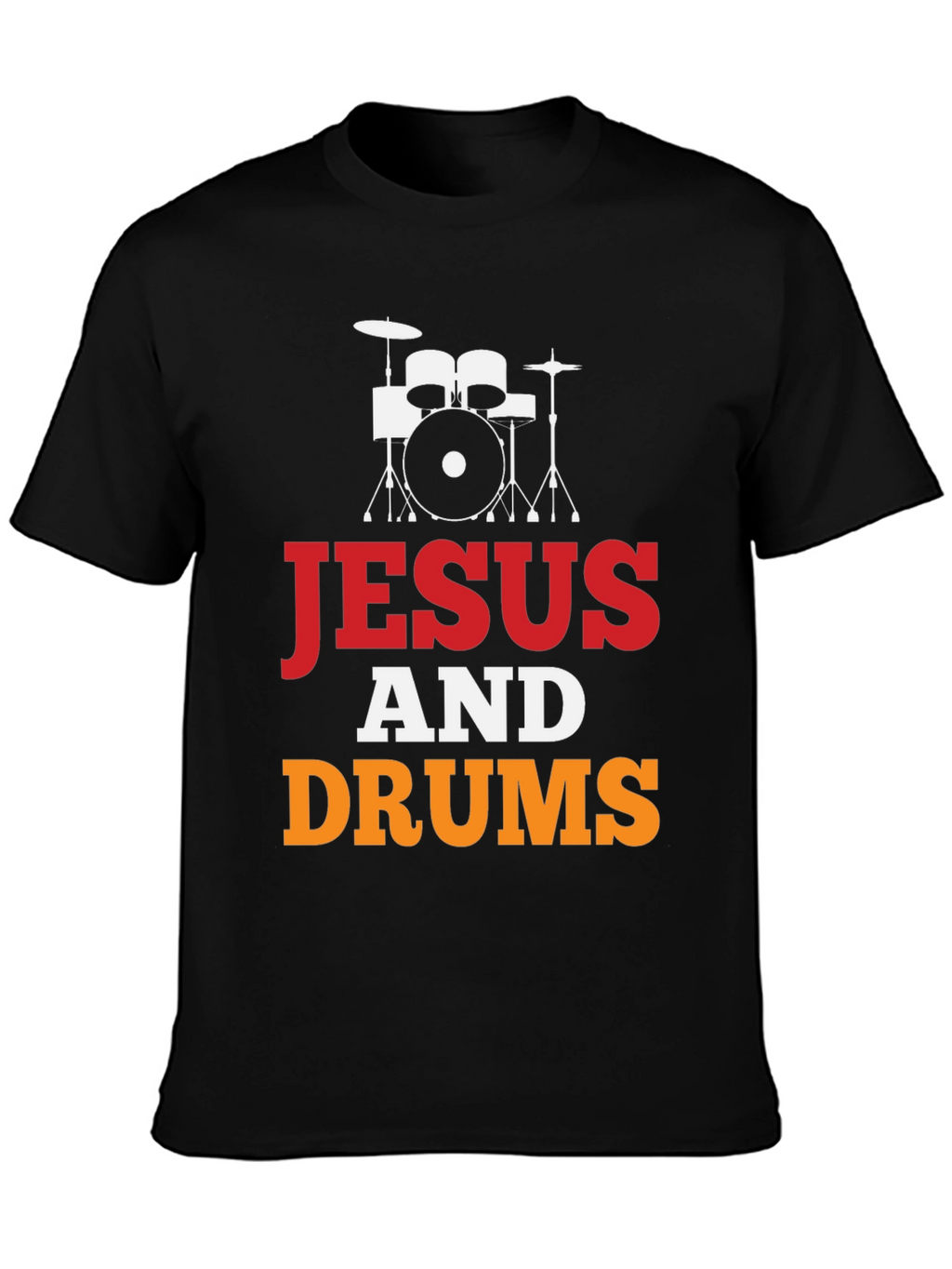 Jesus and Drums Graphic Tee | Christian Drummer T-Shirt