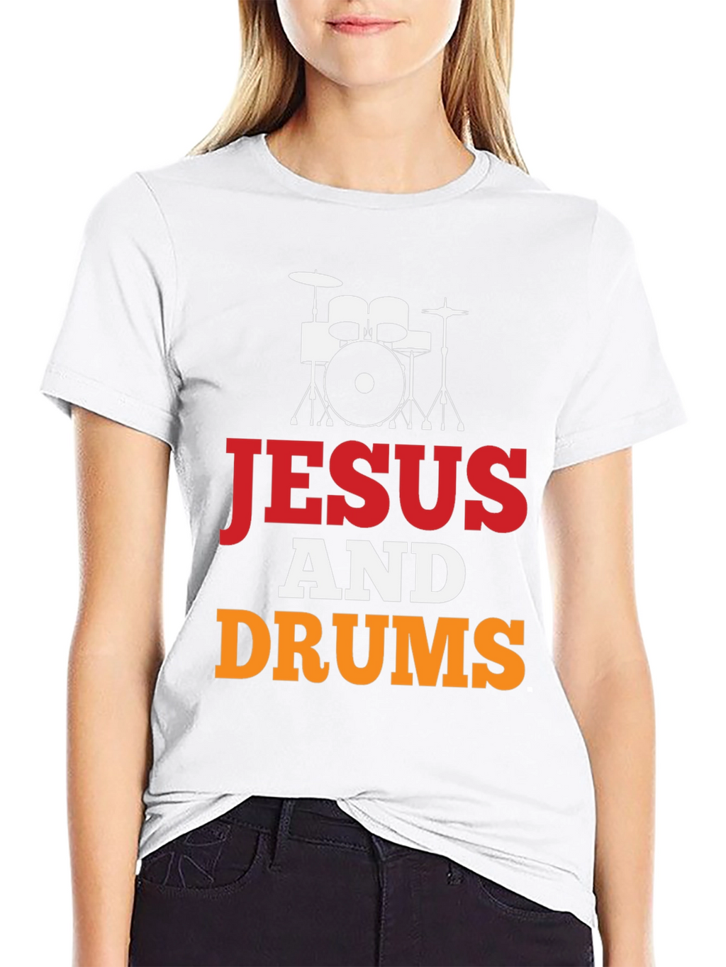 Jesus and Drums Graphic Tee | Christian Drummer T-Shirt