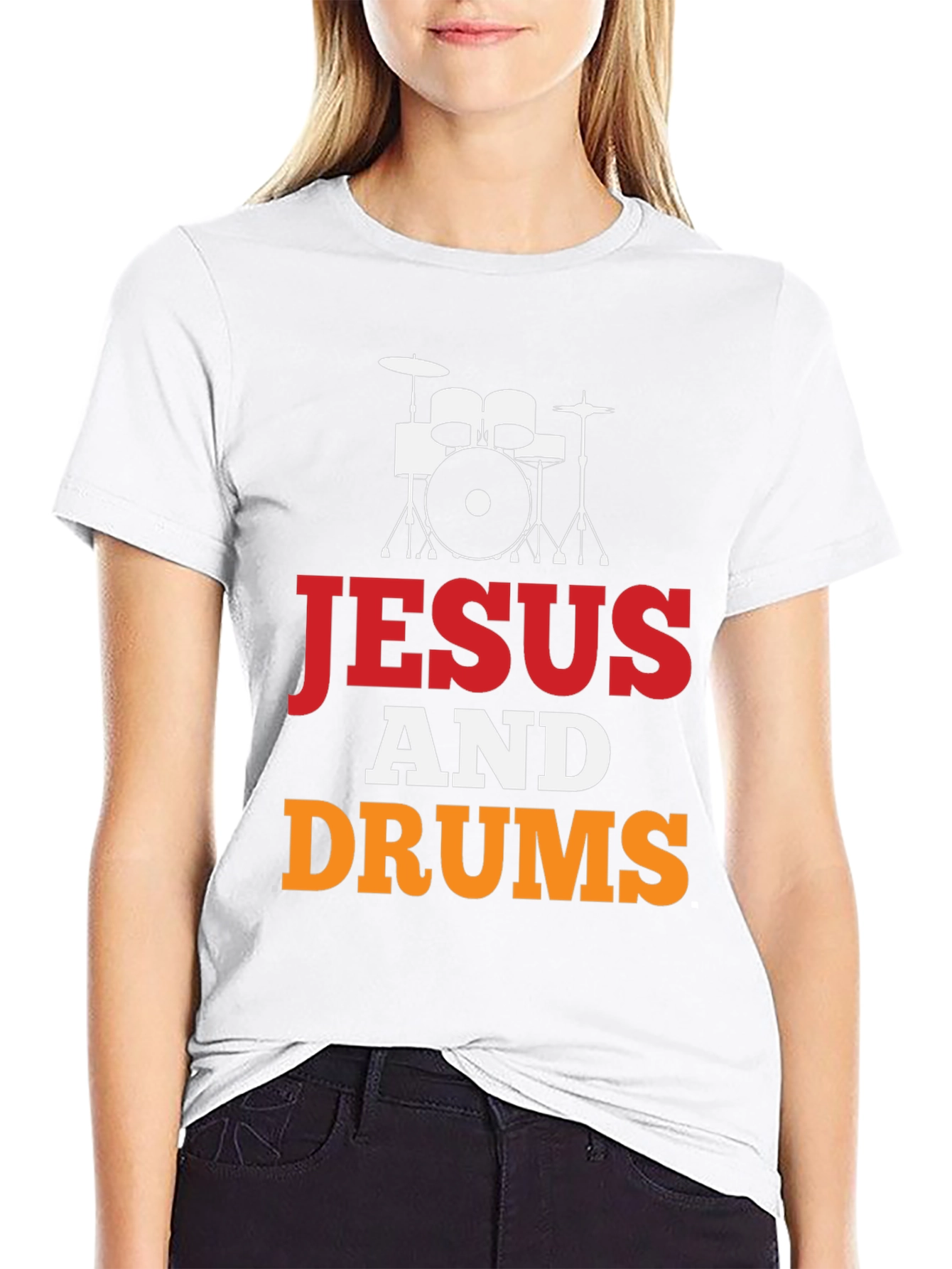 Jesus and Drums Graphic Tee | Christian Drummer T-Shirt