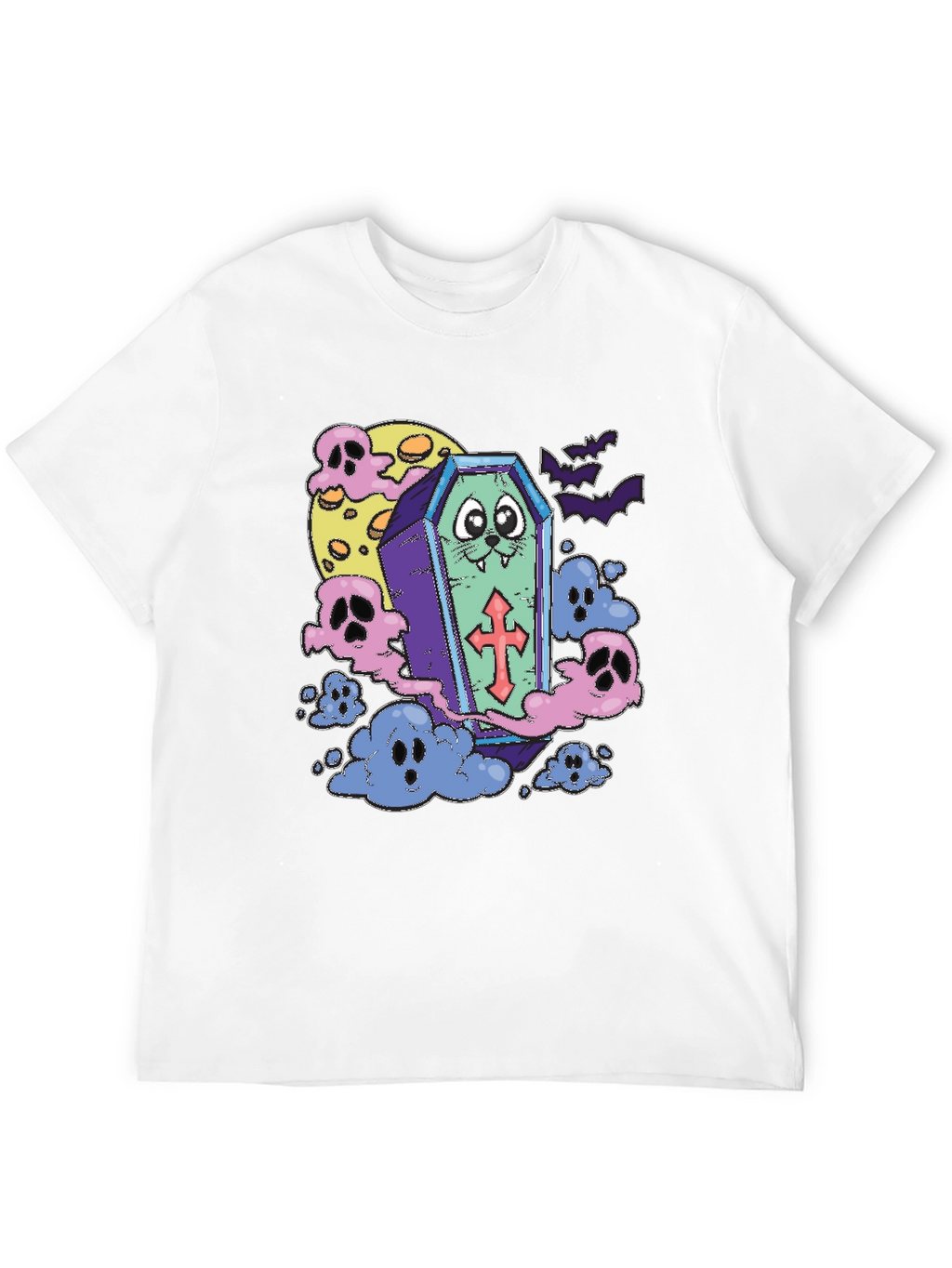 Halloween Cat Coffin T-Shirt