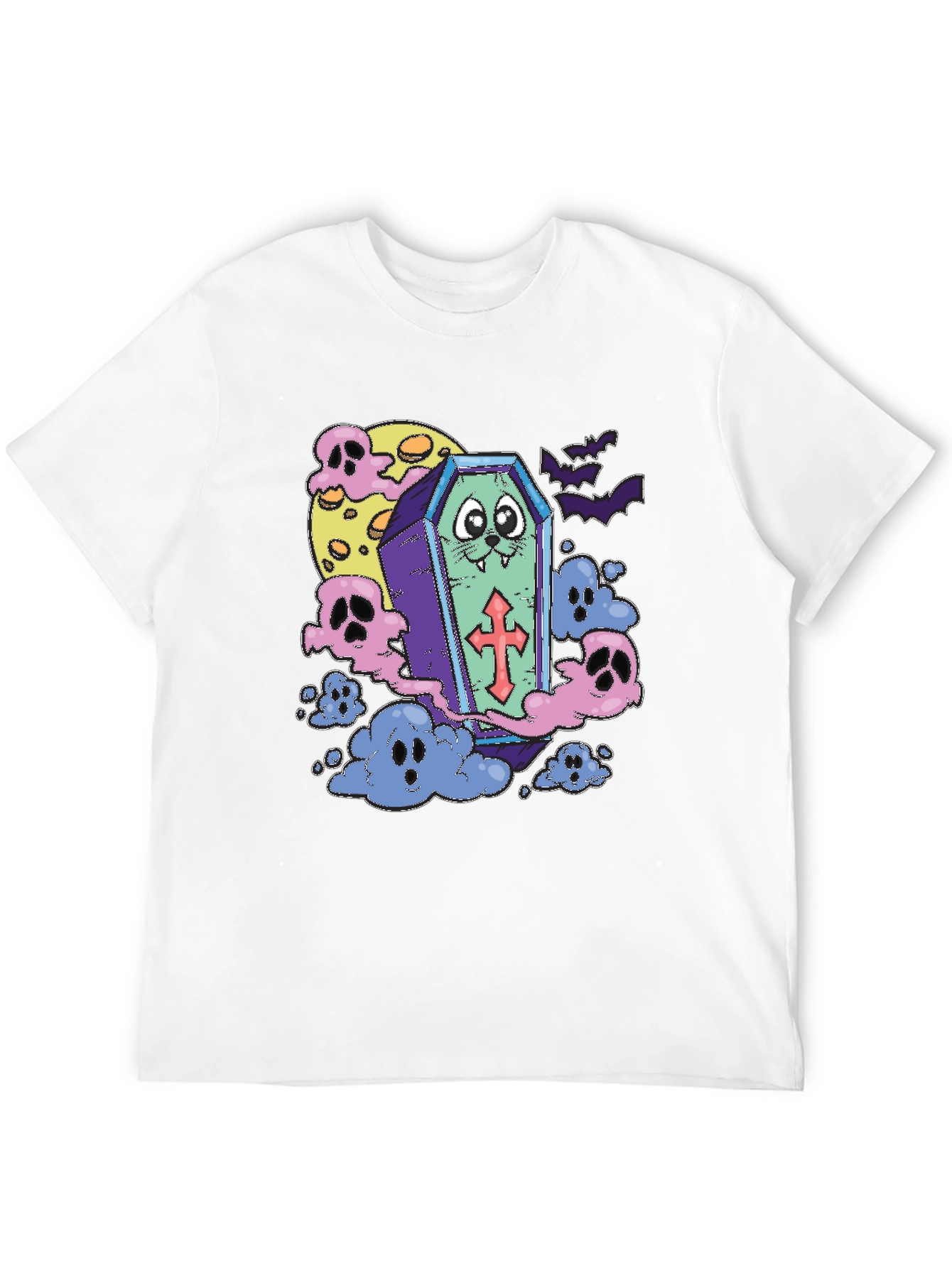 Halloween Cat Coffin T-Shirt
