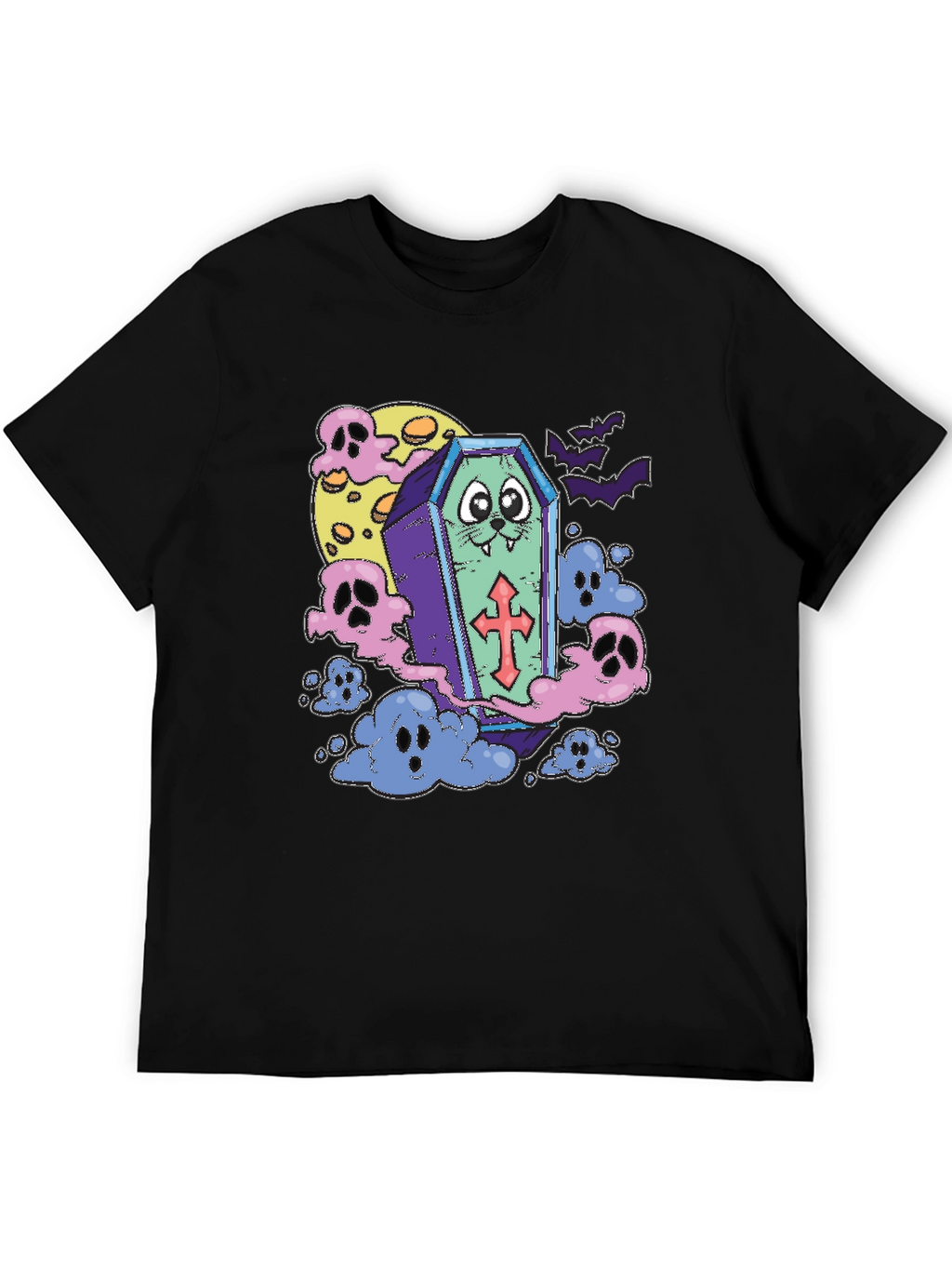 Halloween Cat Coffin T-Shirt