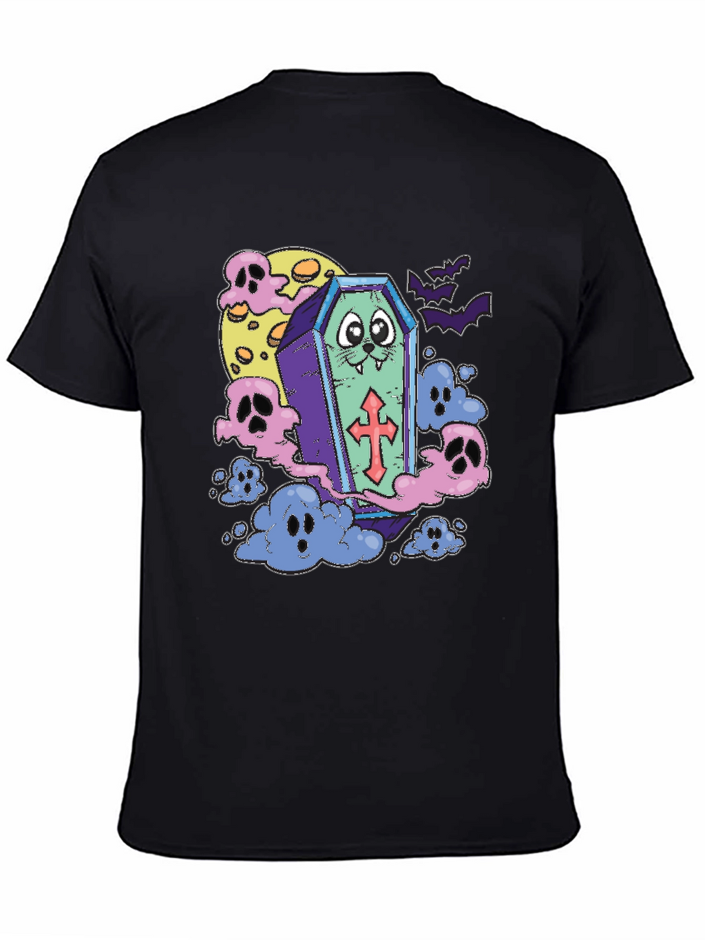 Halloween Cat Coffin T-Shirt