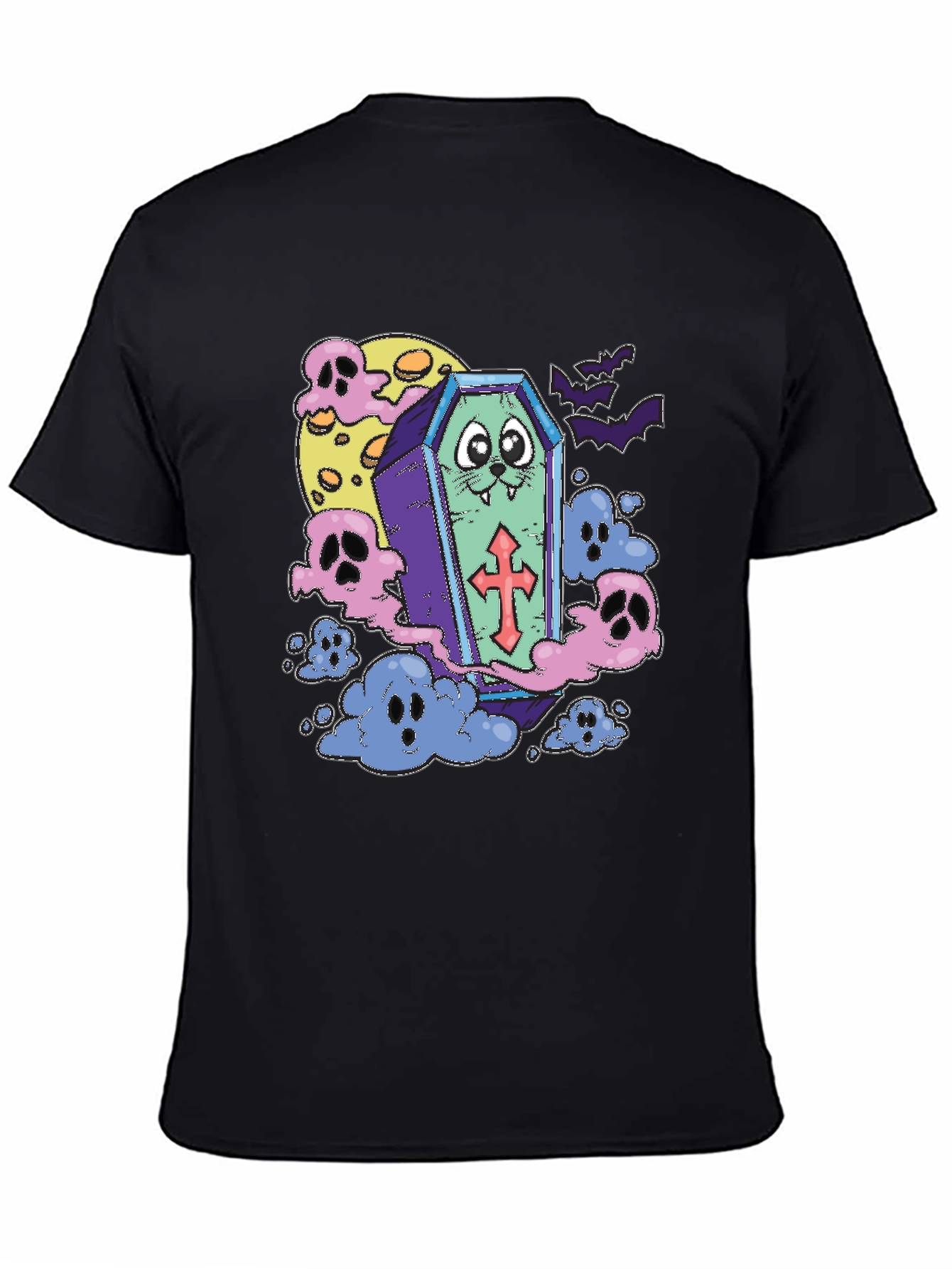 Halloween Cat Coffin T-Shirt