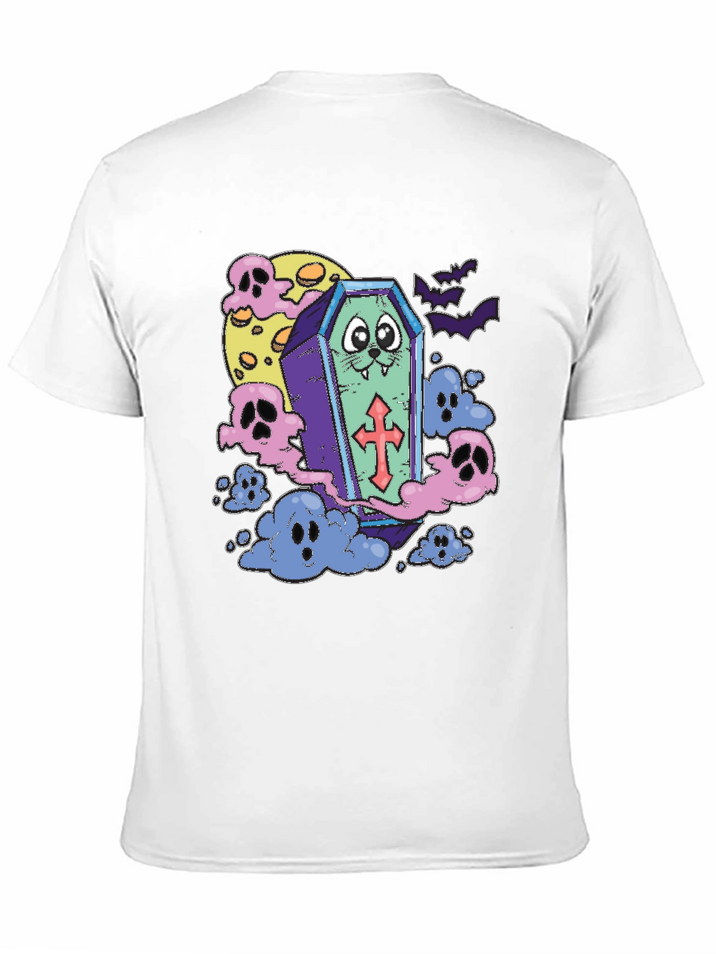 Halloween Cat Coffin T-Shirt