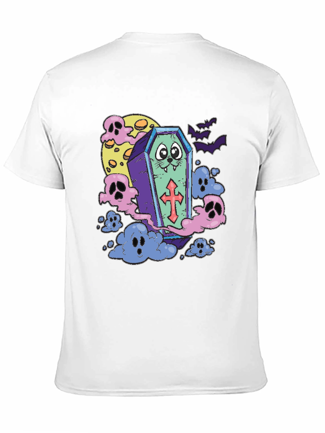 Halloween Cat Coffin T-Shirt