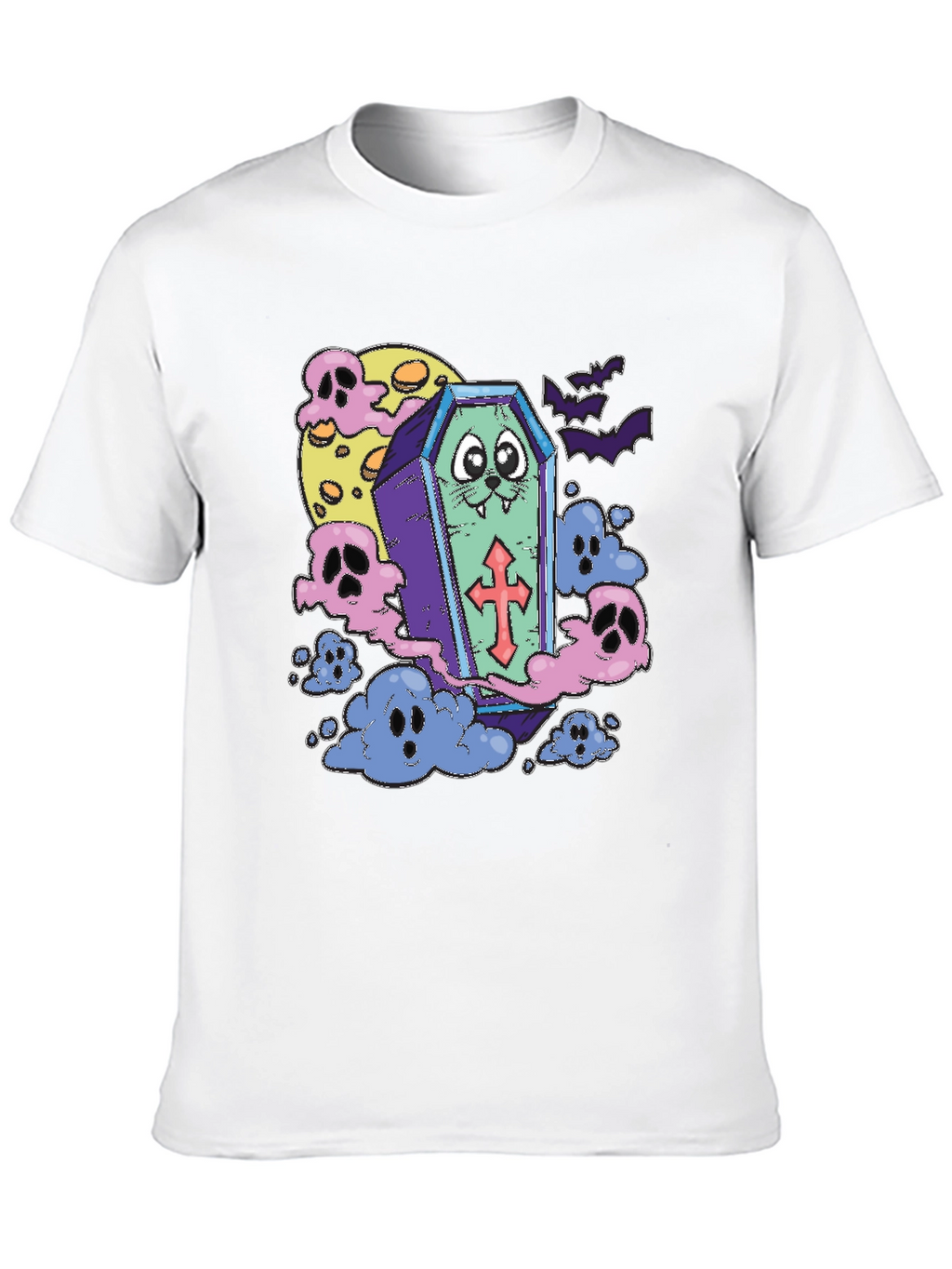 Halloween Cat Coffin T-Shirt