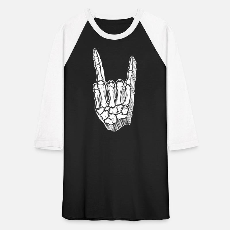 Halloween Shirt, Skeleton Rock Hand Pocket Lazy