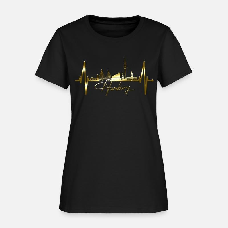 Hamburg Skyline Heartbeat Fan Hamburger Lover Gift