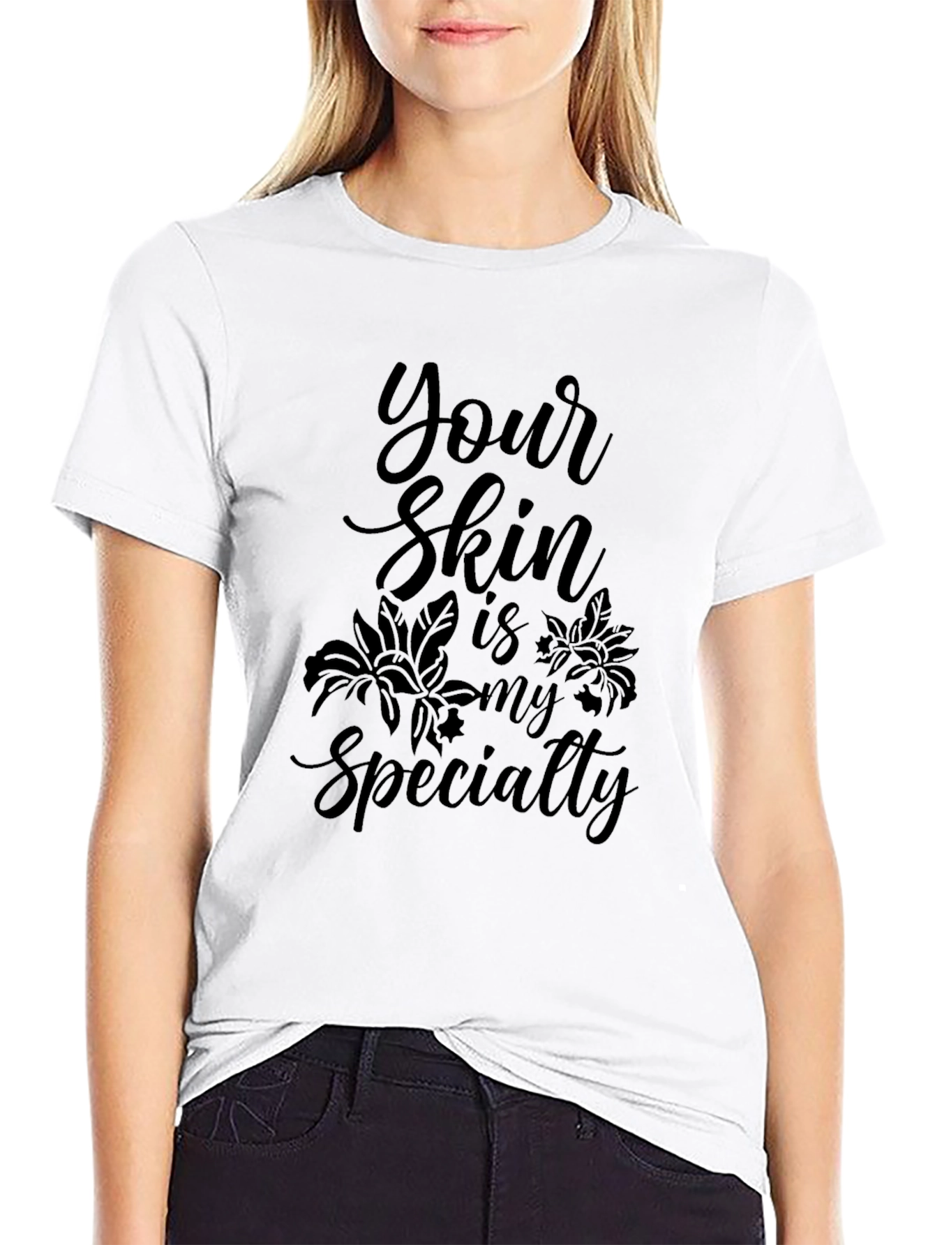 Your Skin Is My Specialty Black Graphic Tee