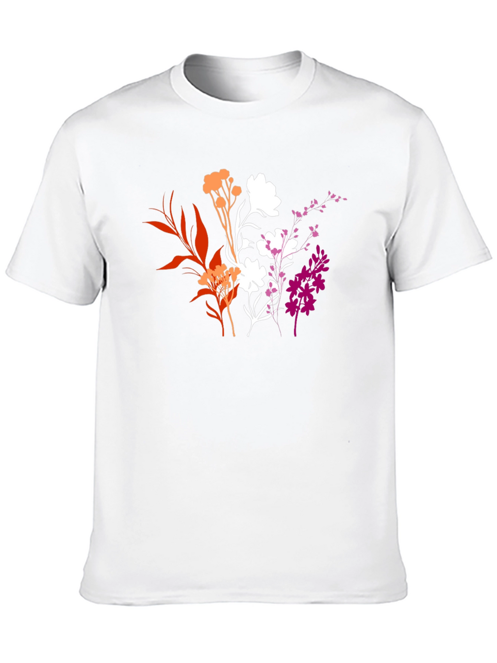 Floral Lesbian Pride Black T-Shirt