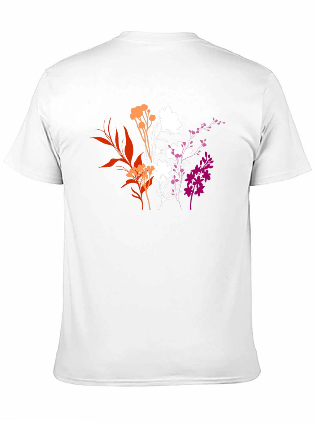 Floral Lesbian Pride Black T-Shirt