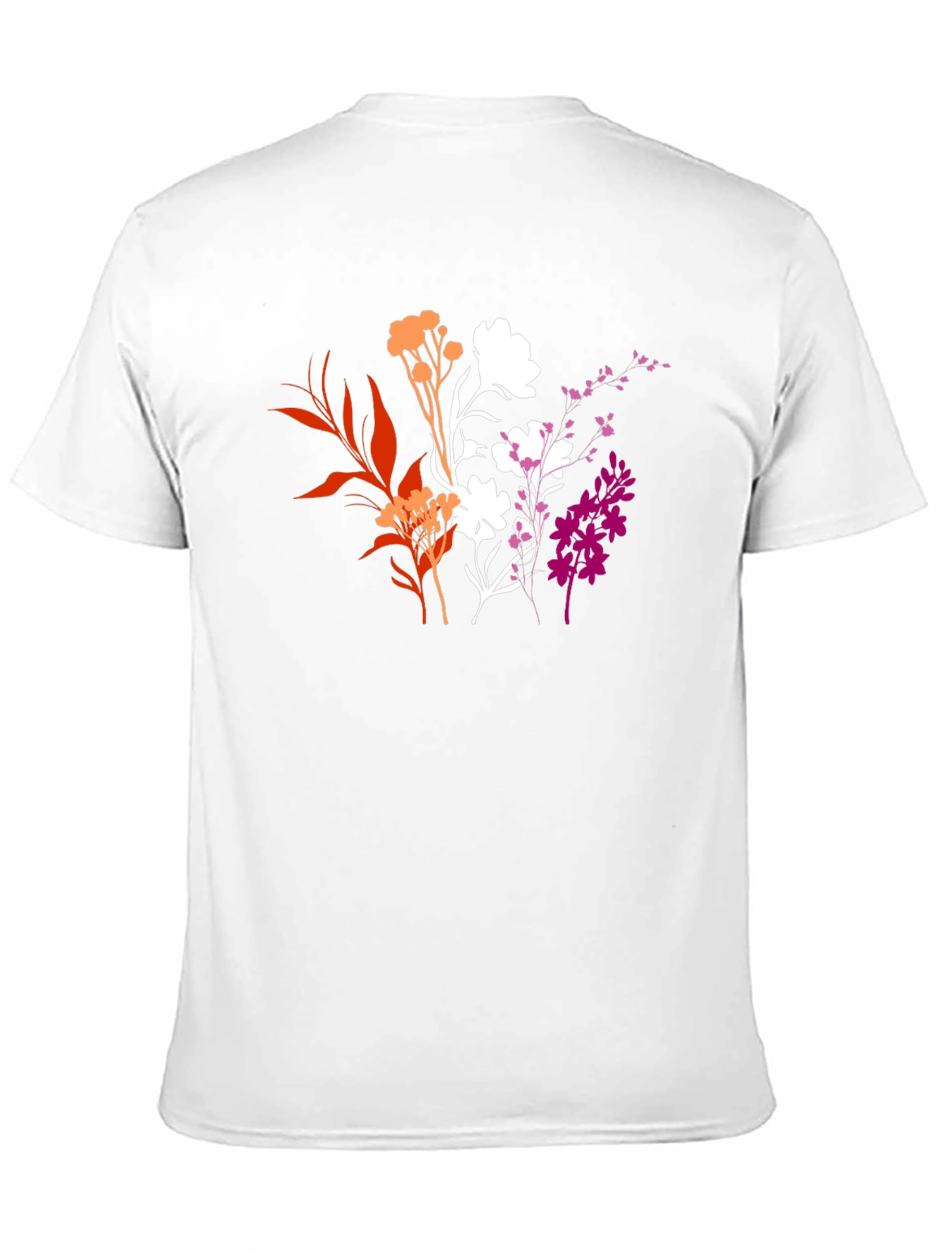 Floral Lesbian Pride Black T-Shirt