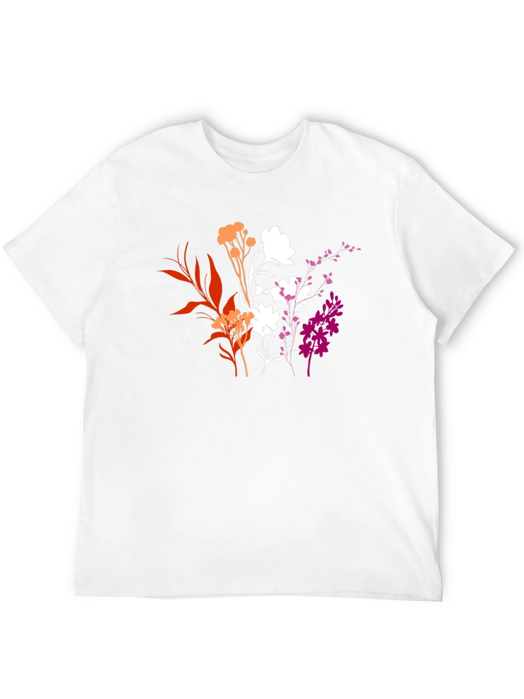 Floral Lesbian Pride Black T-Shirt