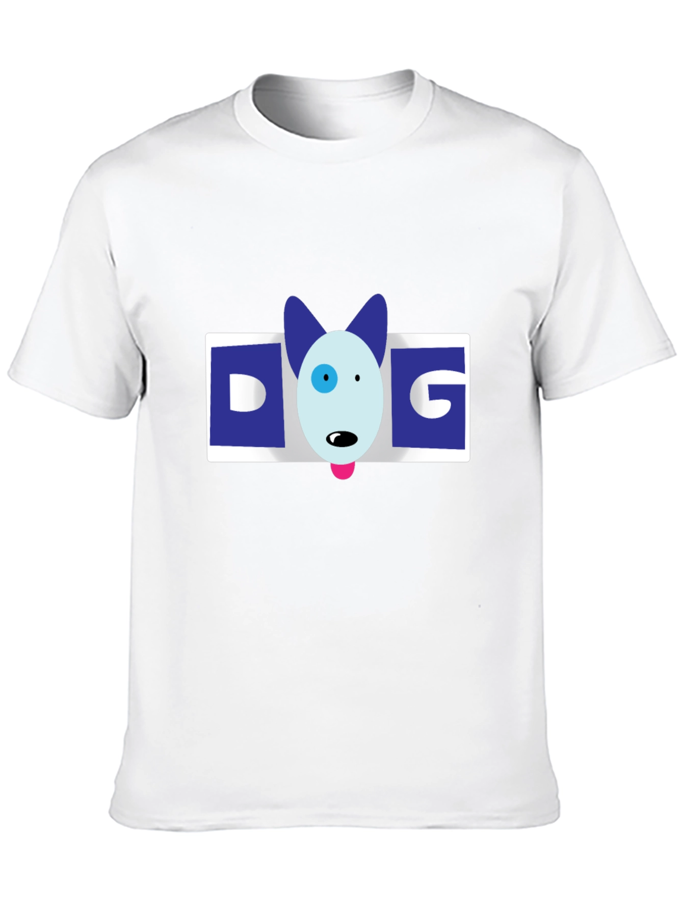 Dog Cartoon Graphic Mens Black T-Shirt