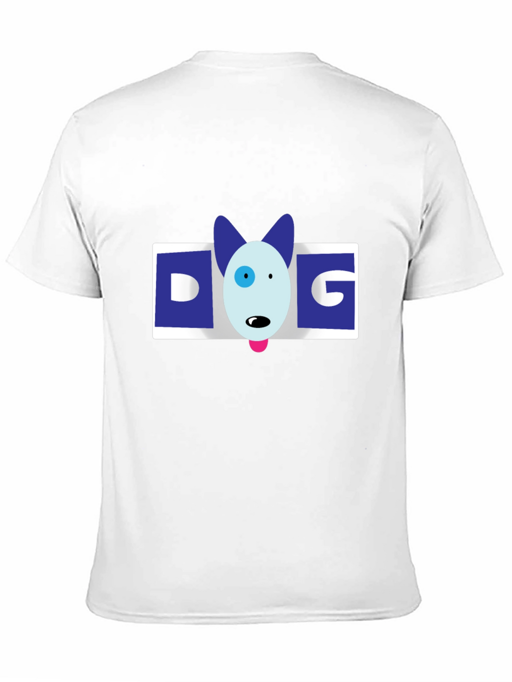 Dog Cartoon Graphic Mens Black T-Shirt