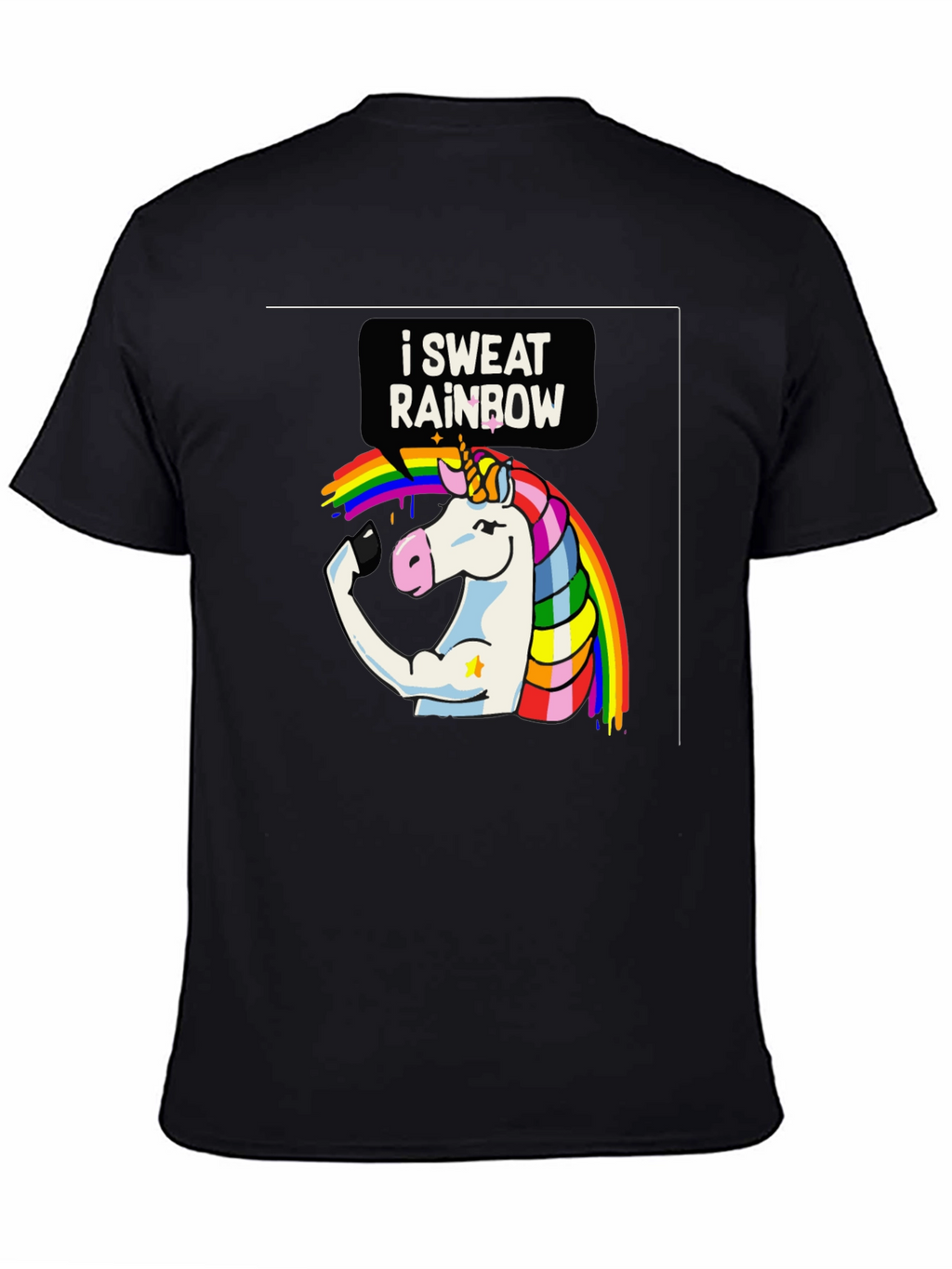 I Sweat Rainbow Unicorn Graphic T-Shirt
