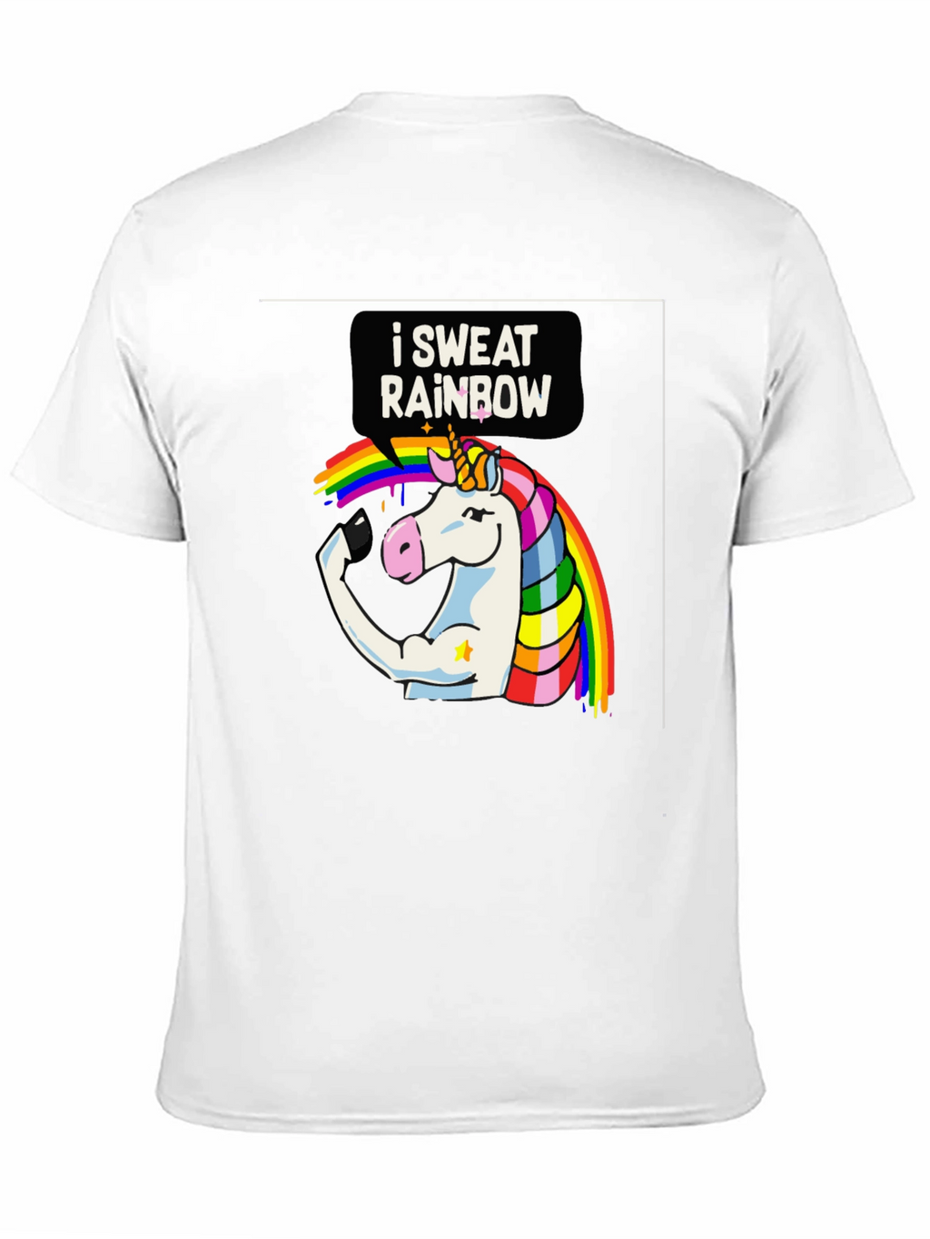 I Sweat Rainbow Unicorn Graphic T-Shirt
