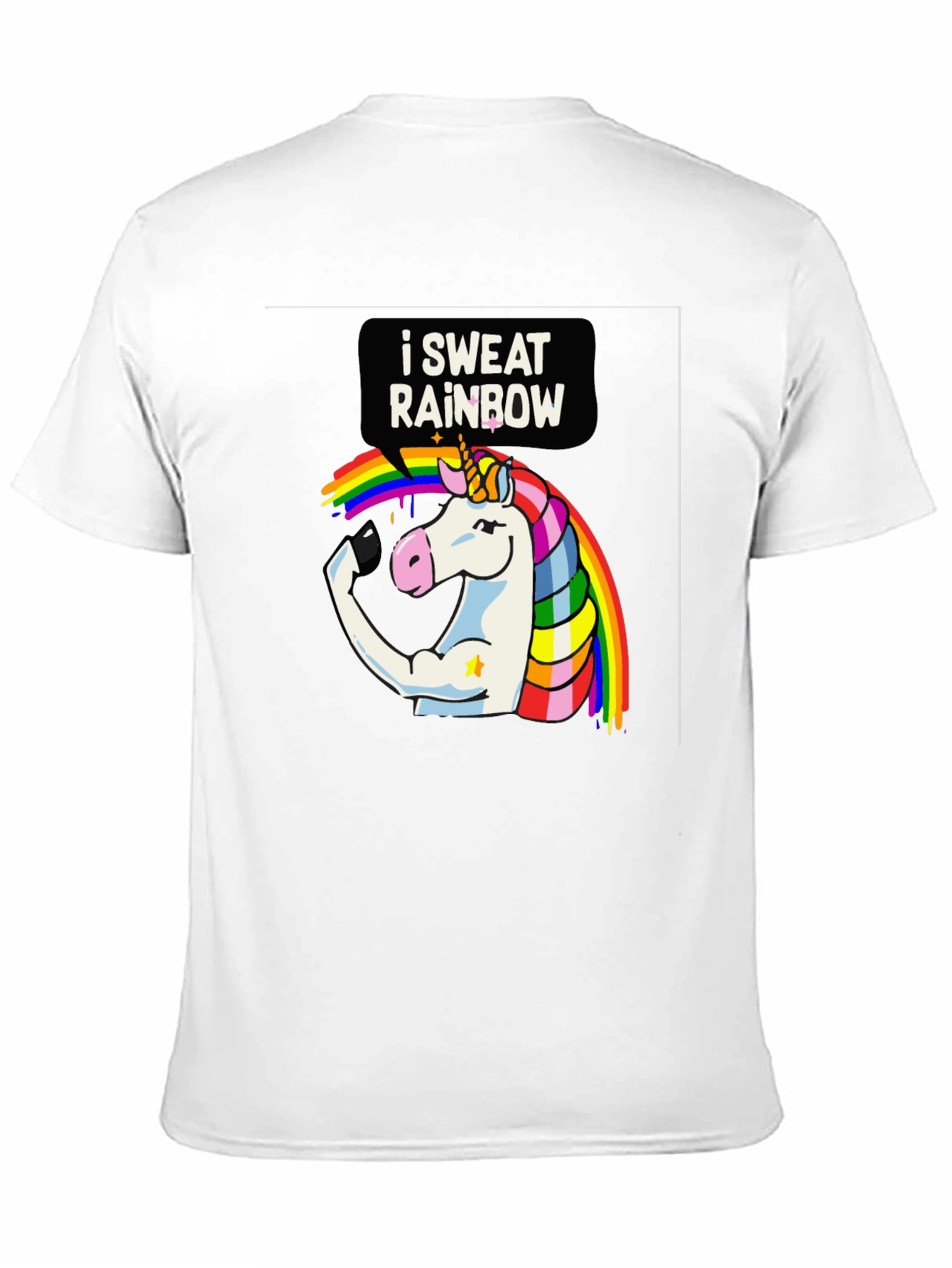 I Sweat Rainbow Unicorn Graphic T-Shirt
