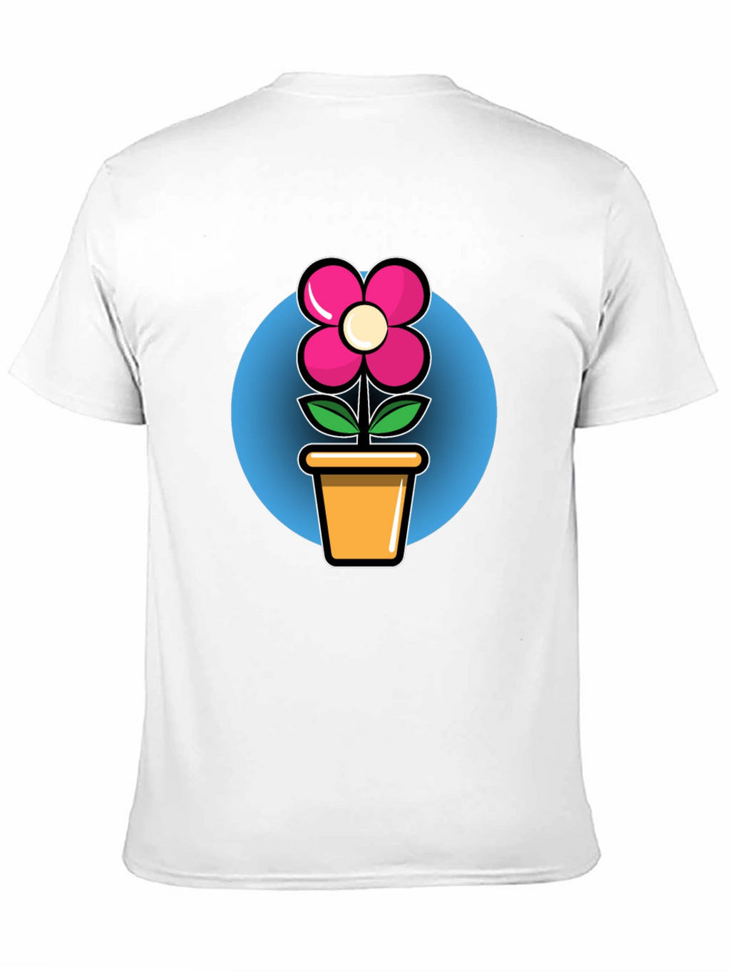 Flower in Pot Graphic Tee - Black