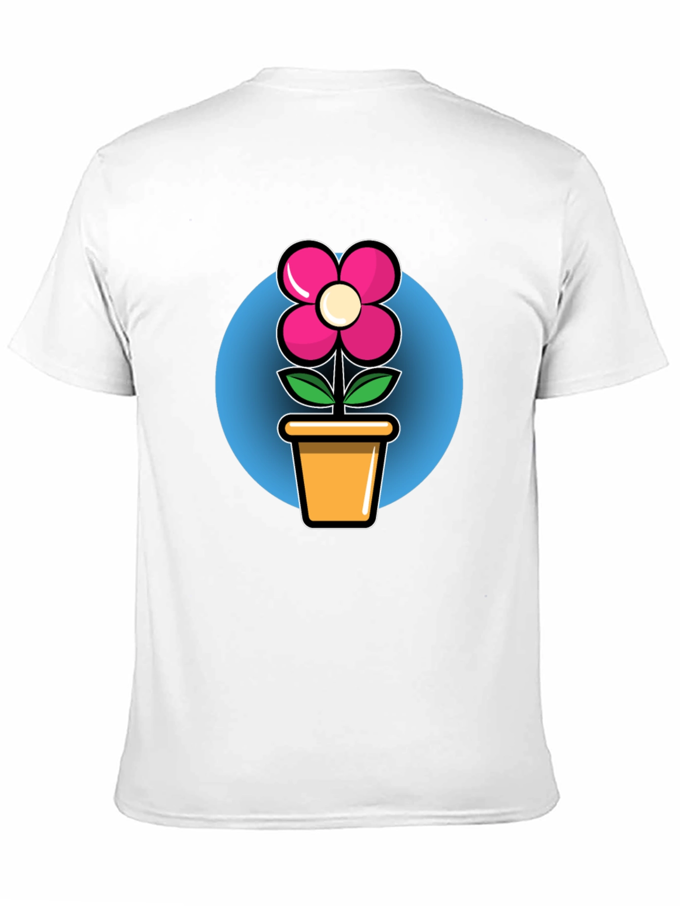 Flower in Pot Graphic Tee - Black