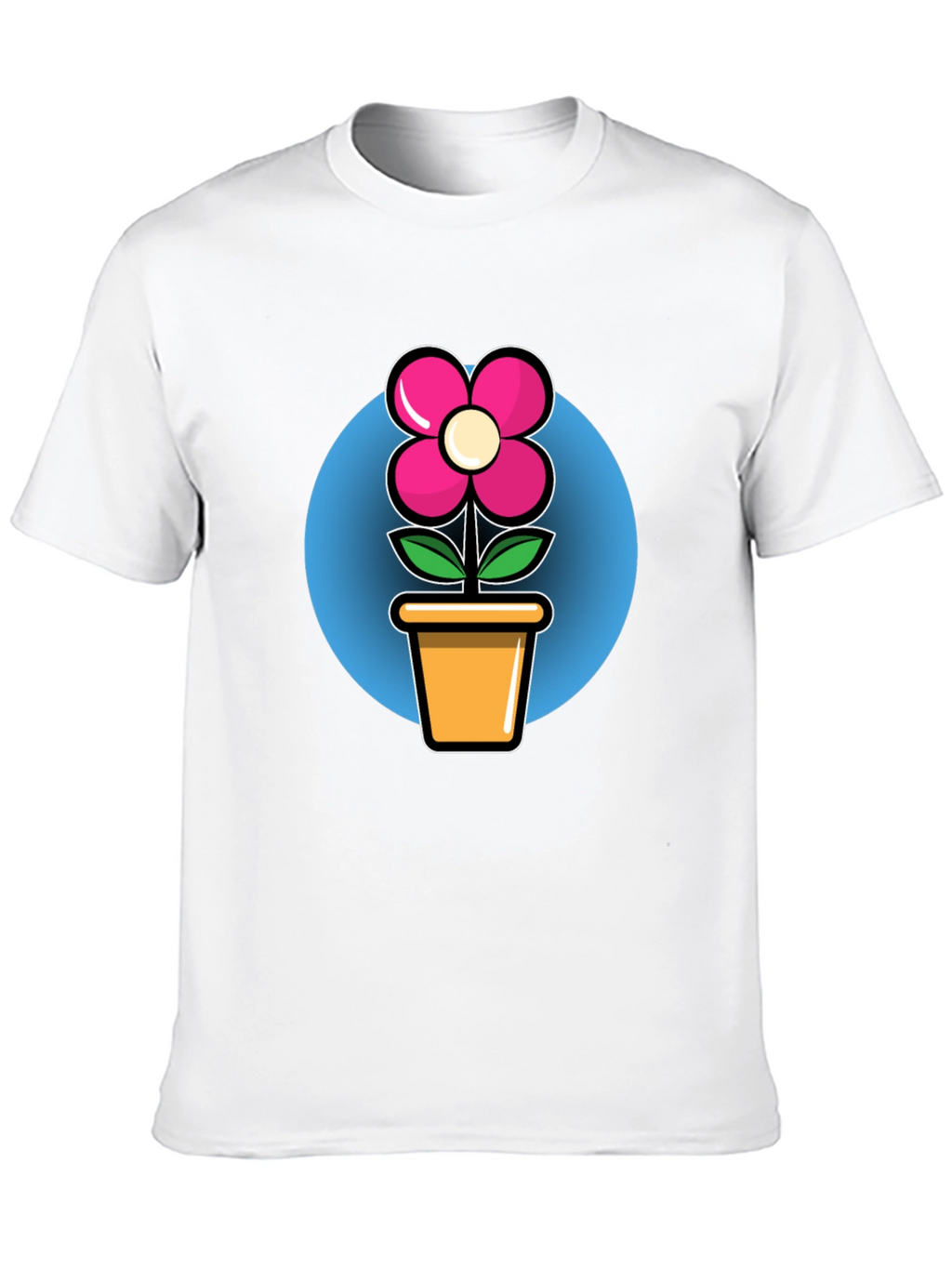 Flower in Pot Graphic Tee - Black