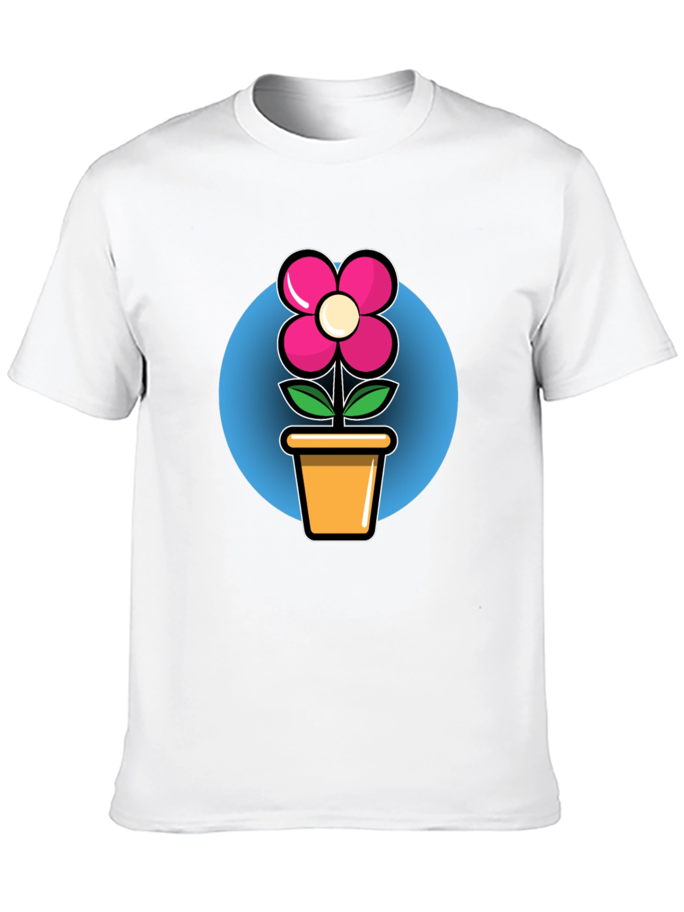 Flower in Pot Graphic Tee - Black