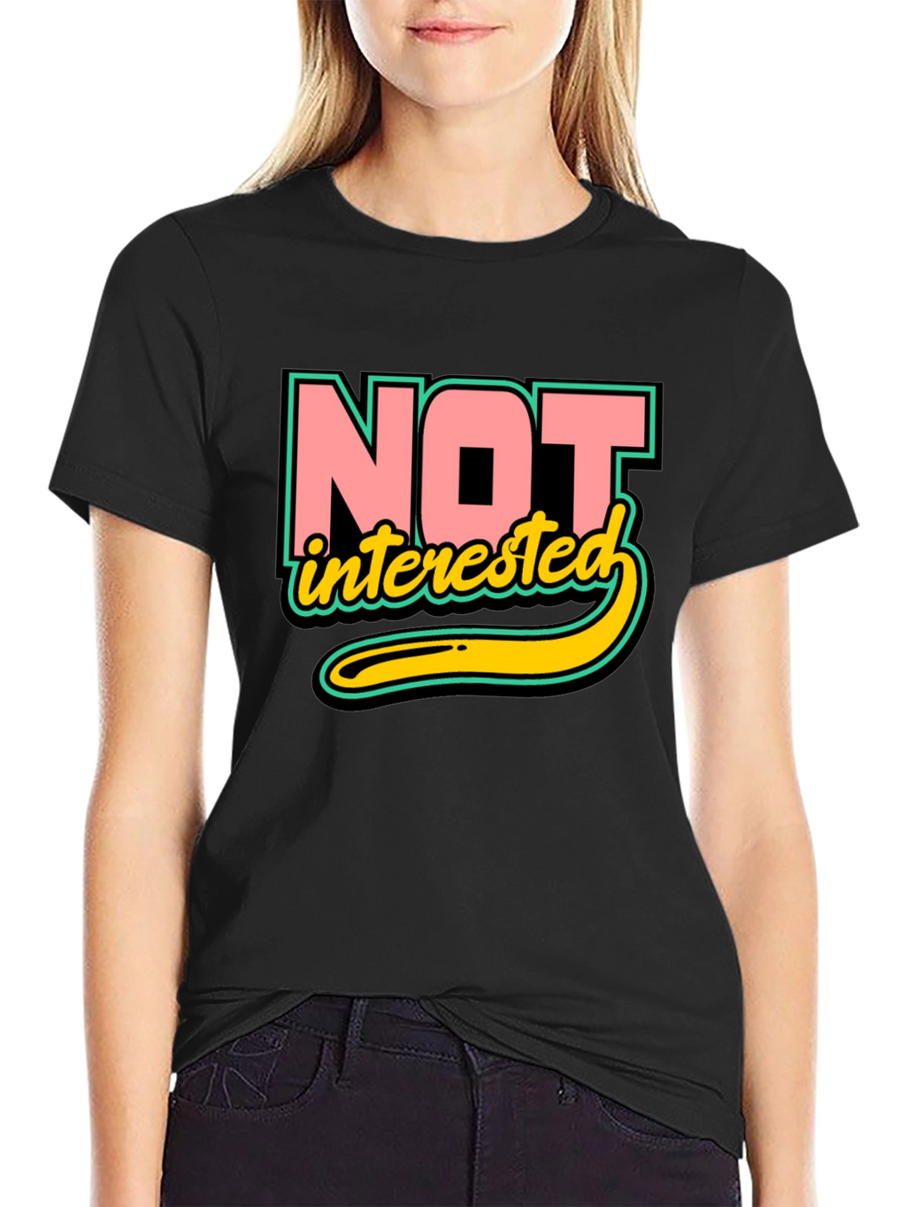 Not Interested Graphic T-Shirt