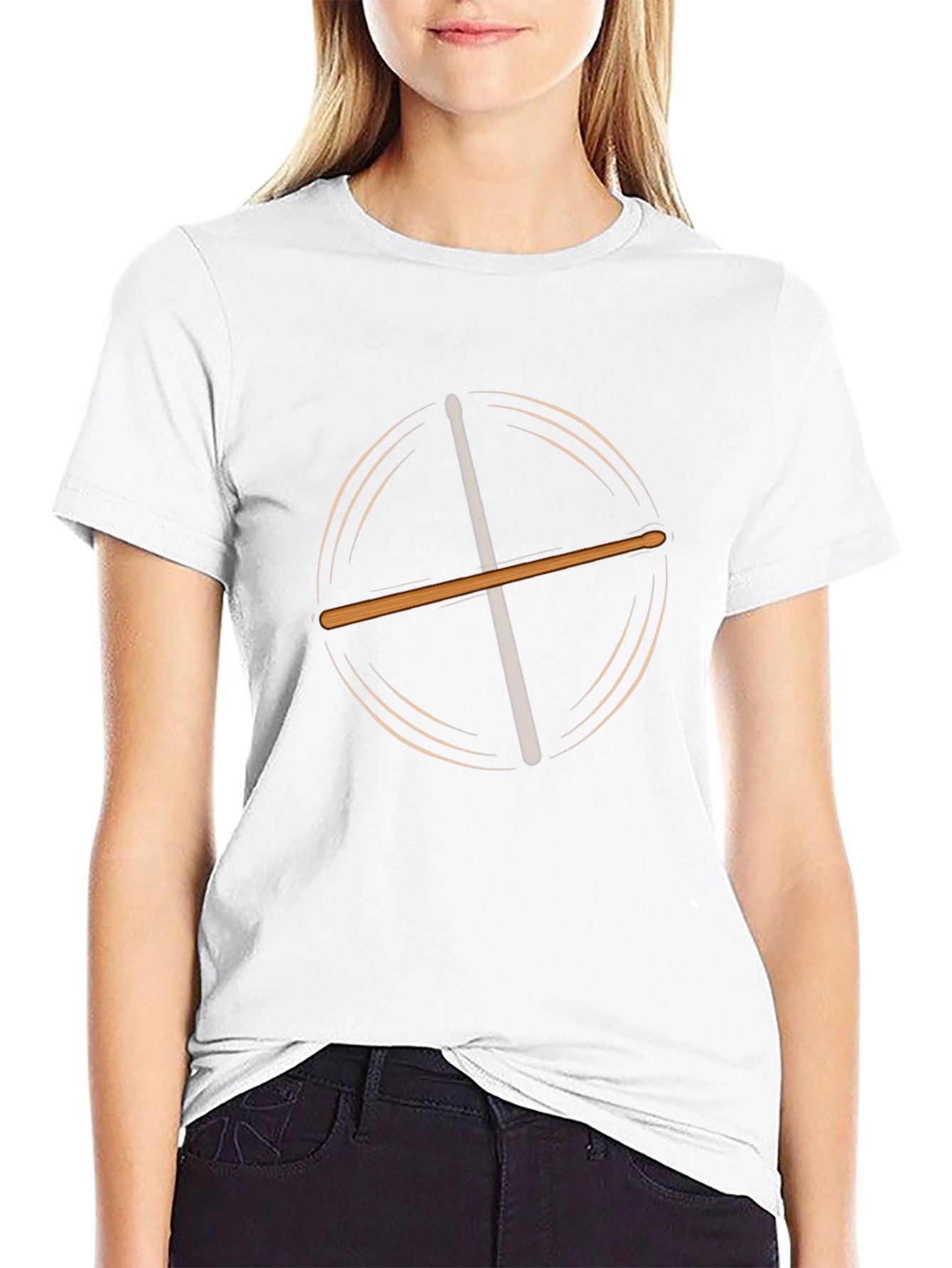 Drum Sticks Graphic Black T-Shirt