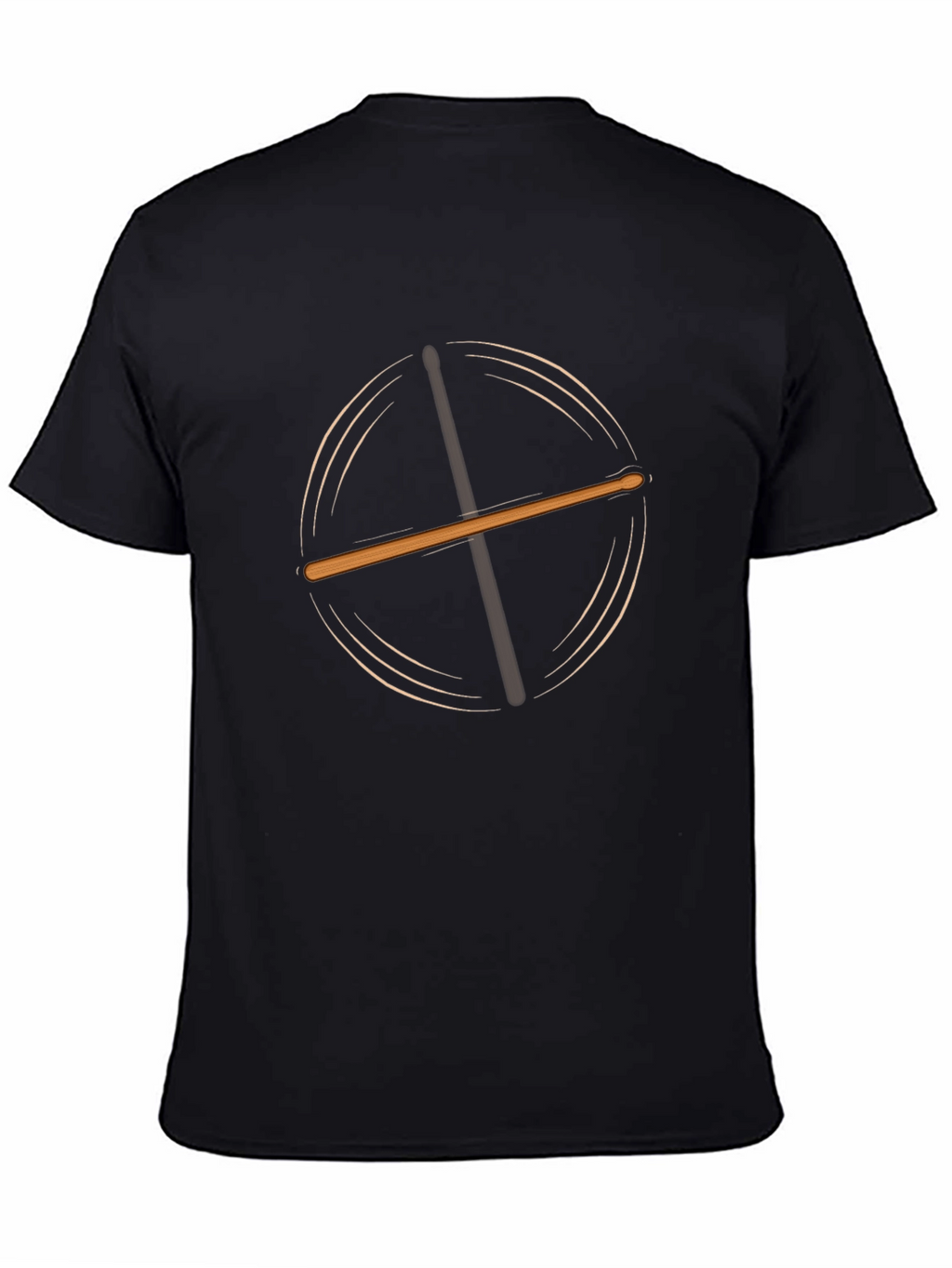 Drum Sticks Graphic Black T-Shirt