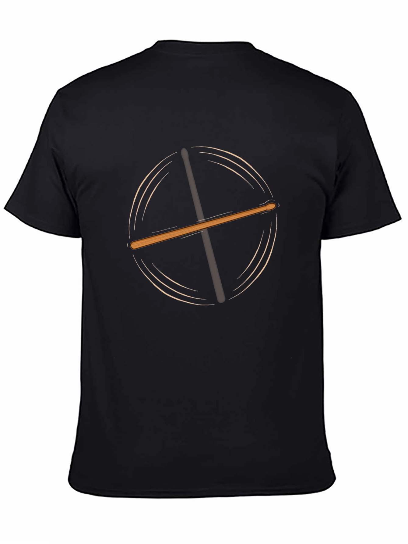 Drum Sticks Graphic Black T-Shirt