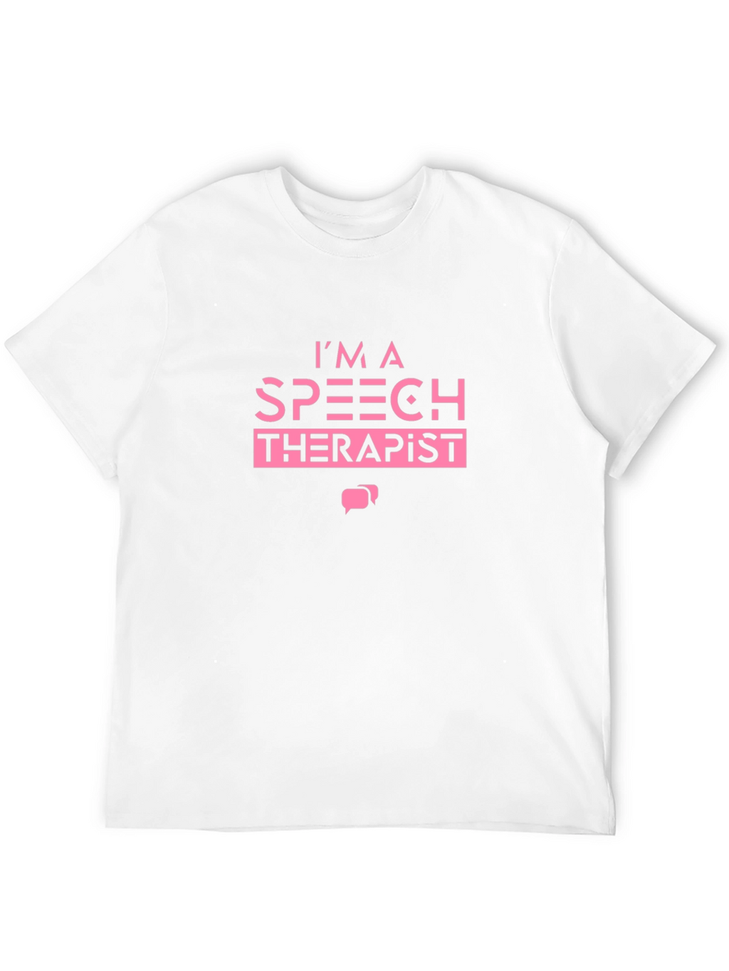 Speech Therapist Graphic T-Shirt Pink Text on Black