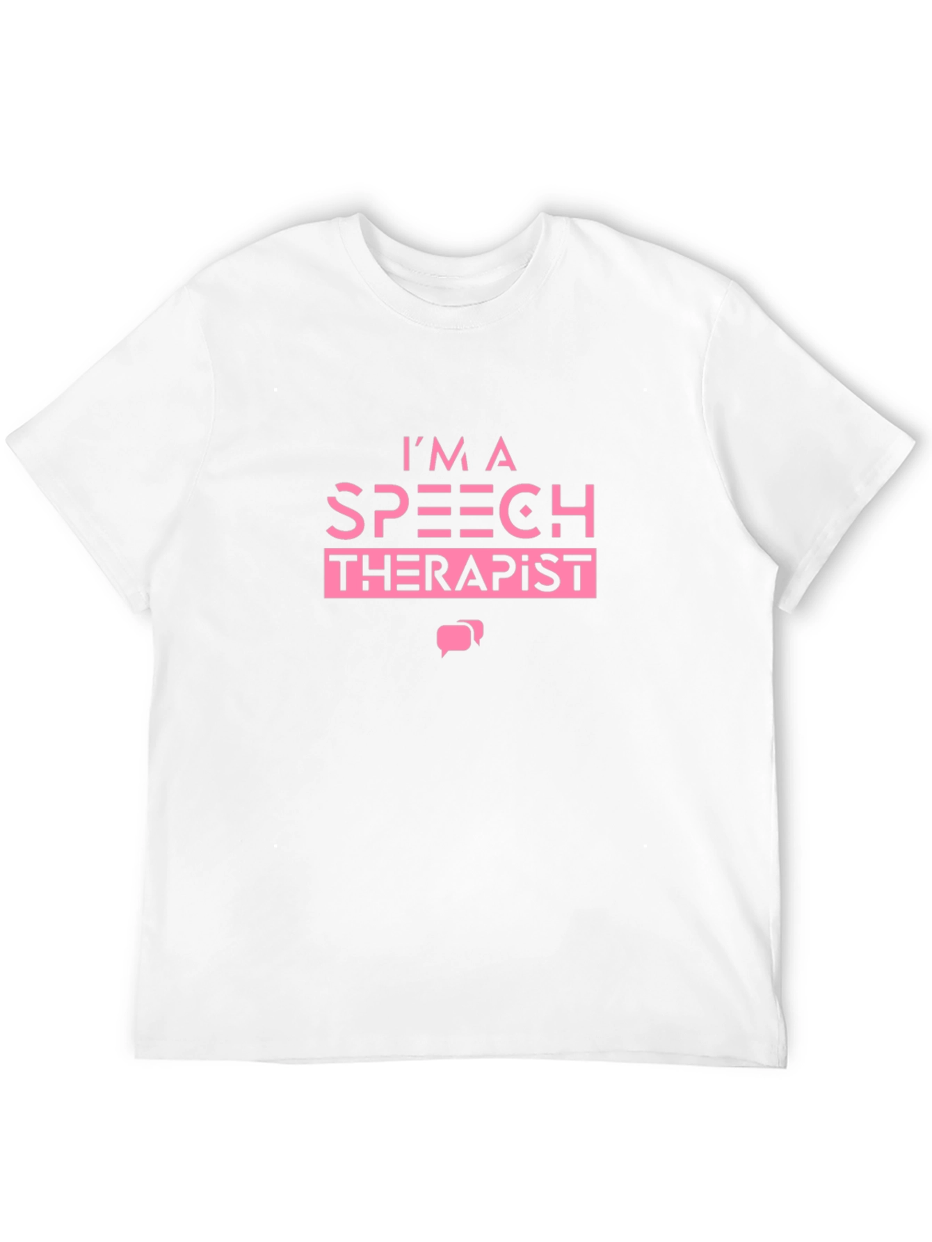 Speech Therapist Graphic T-Shirt Pink Text on Black