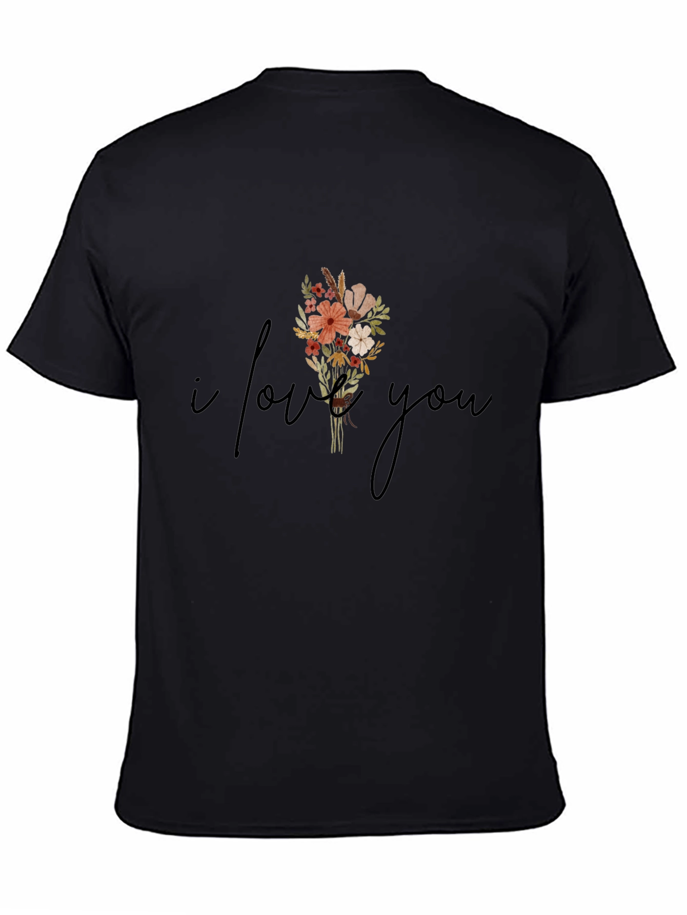 I Love You Floral Graphic Tee - Stylish Unisex T-Shirt