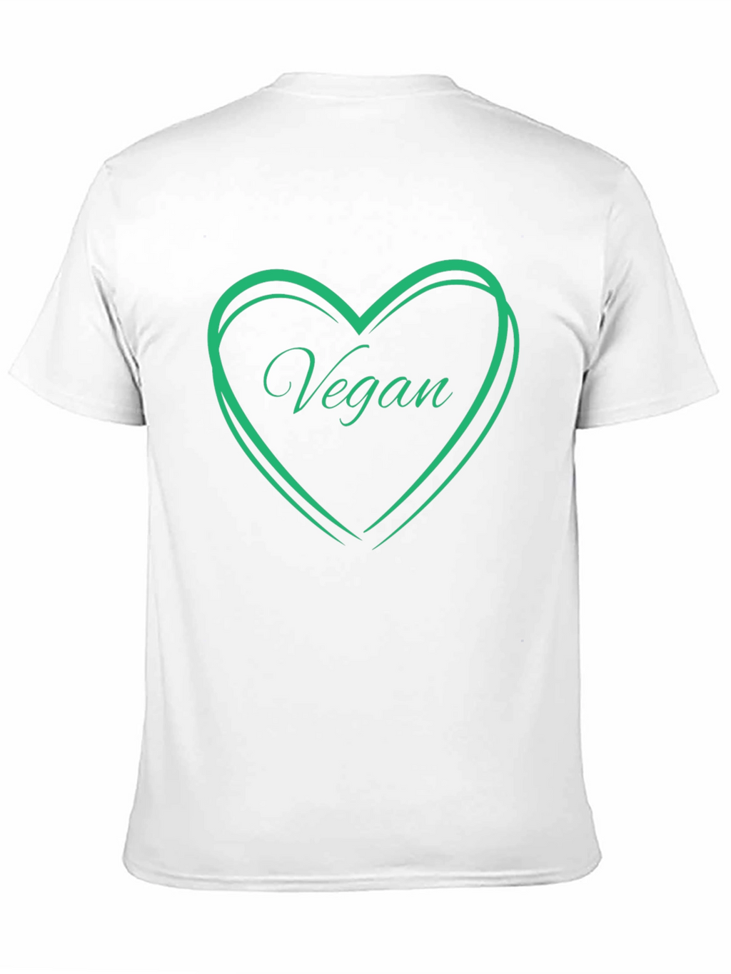 Vegan Heart T-Shirt - Black Cotton Tee