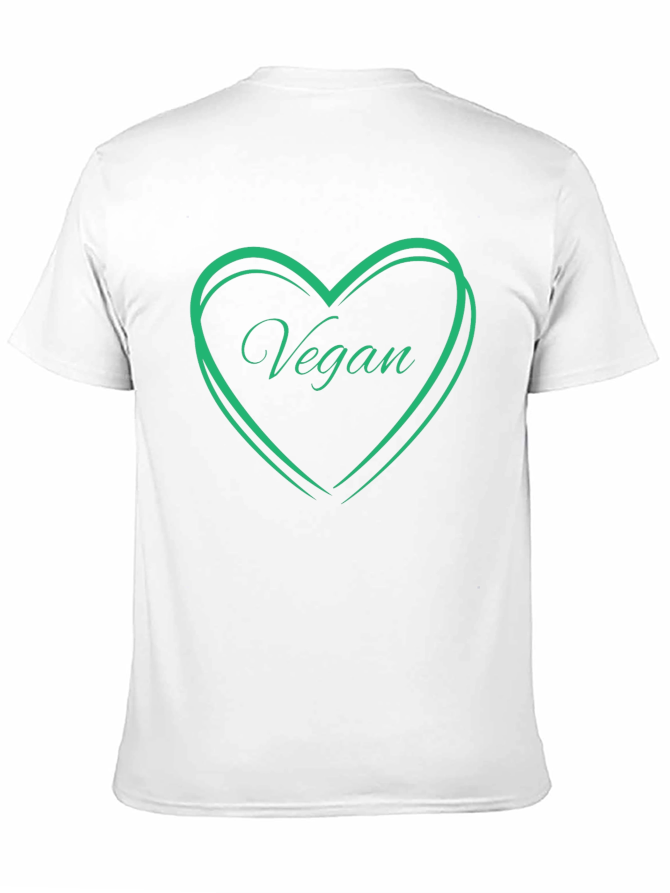 Vegan Heart T-Shirt - Black Cotton Tee