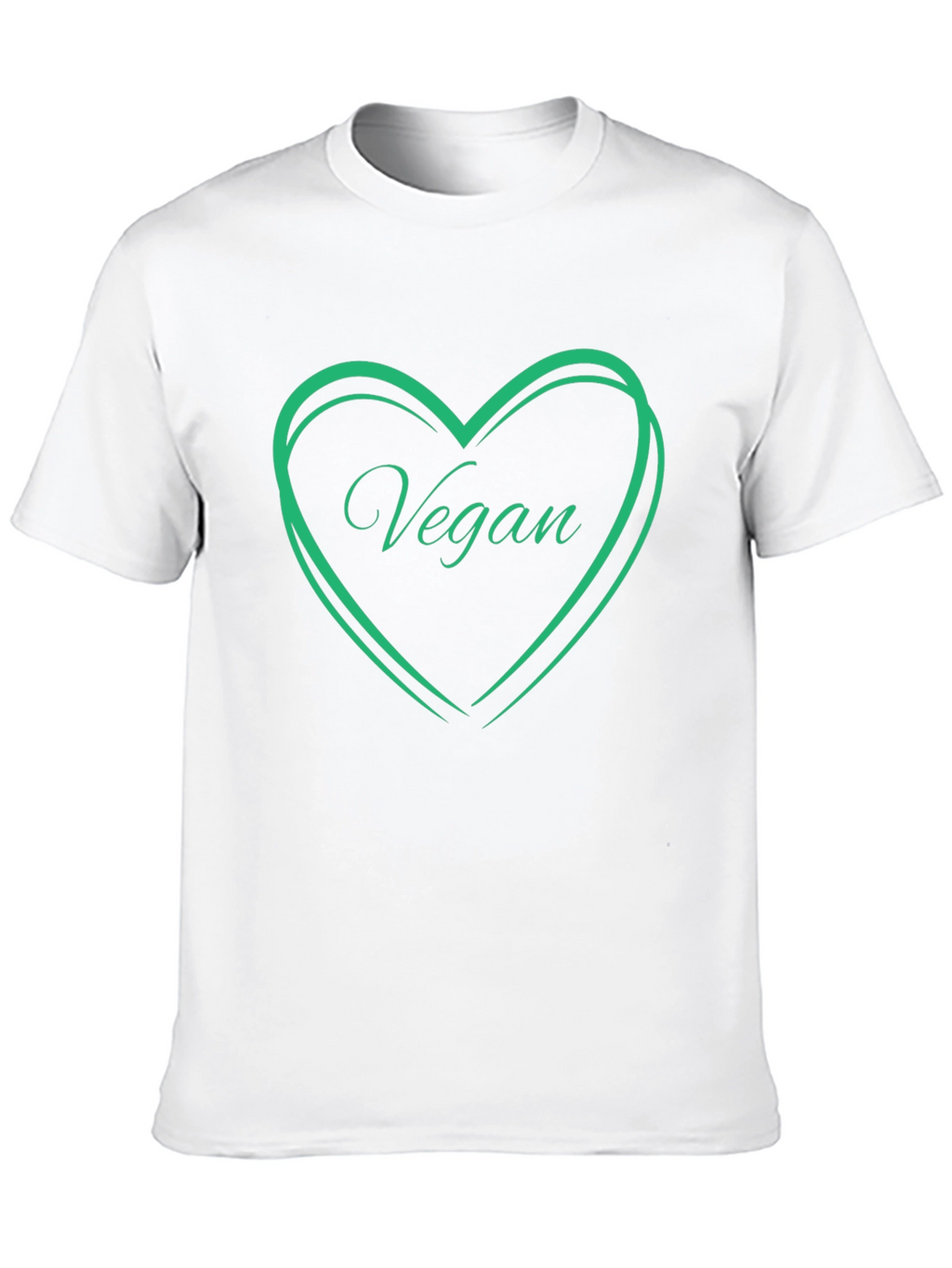Vegan Heart T-Shirt - Black Cotton Tee