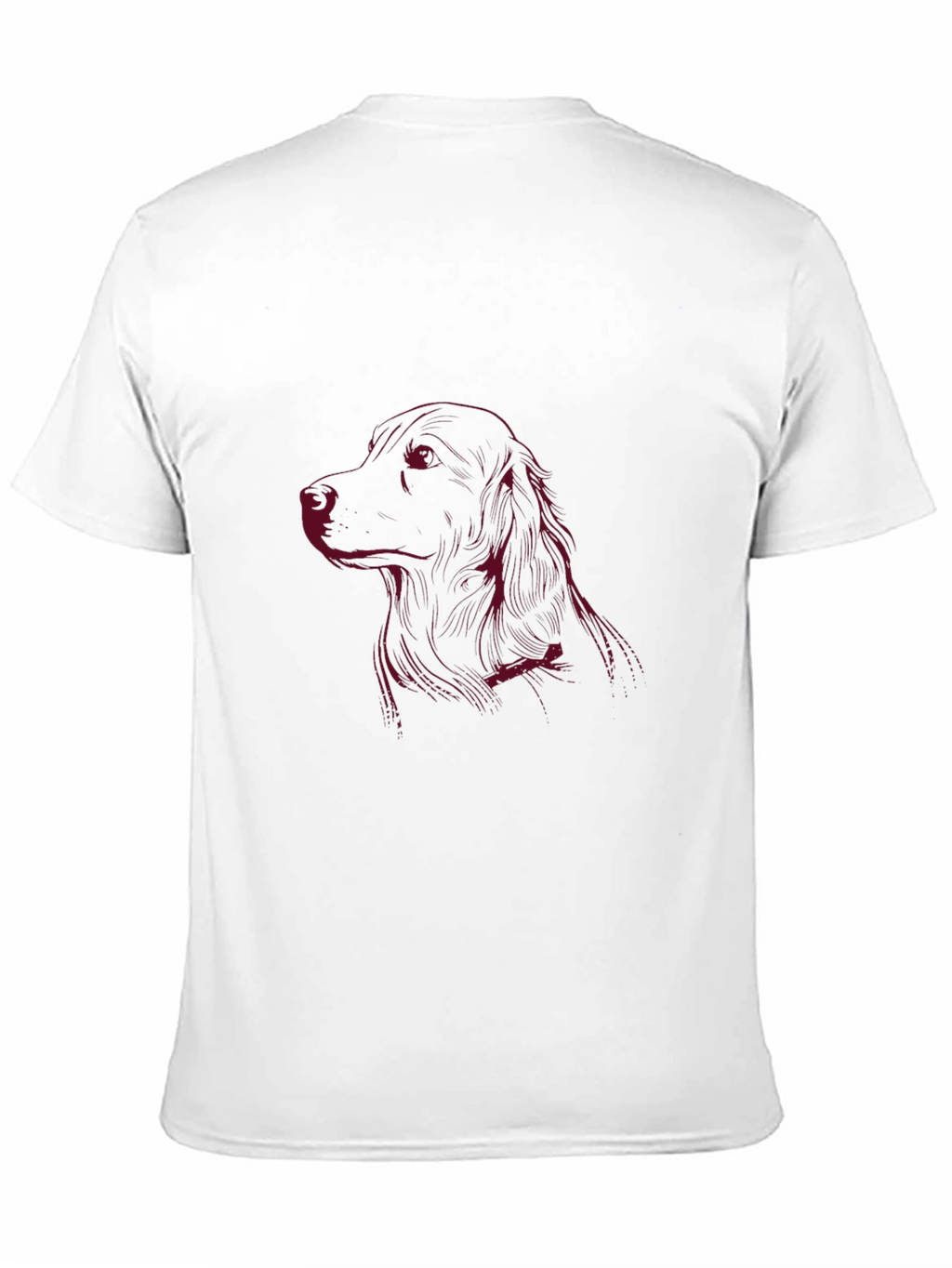 Dog Sketch Tee - Classic Crew Neck Soft Cotton