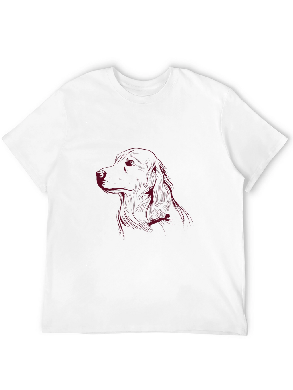 Dog Sketch Tee - Classic Crew Neck Soft Cotton