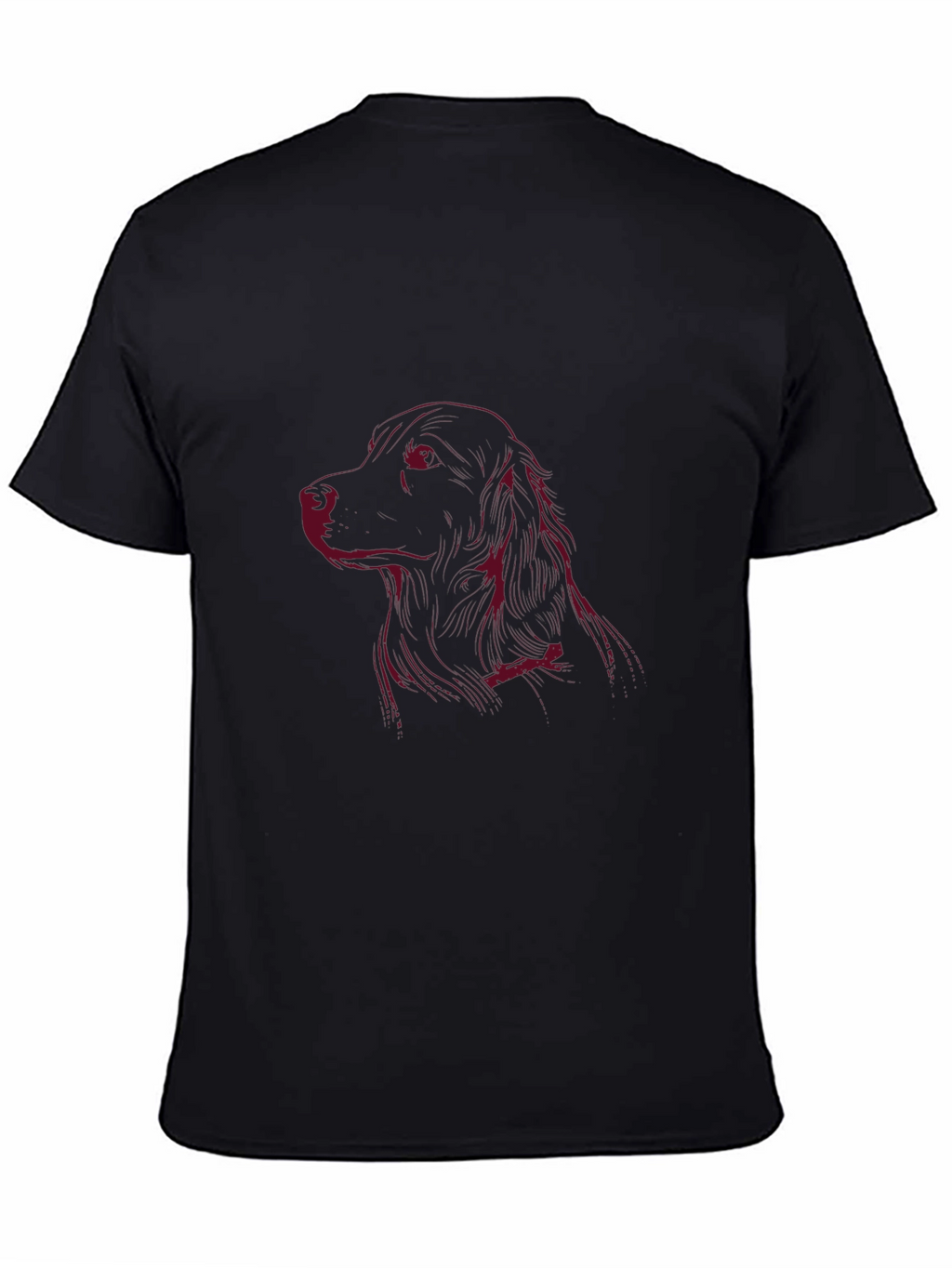 Dog Sketch Tee - Classic Crew Neck Soft Cotton