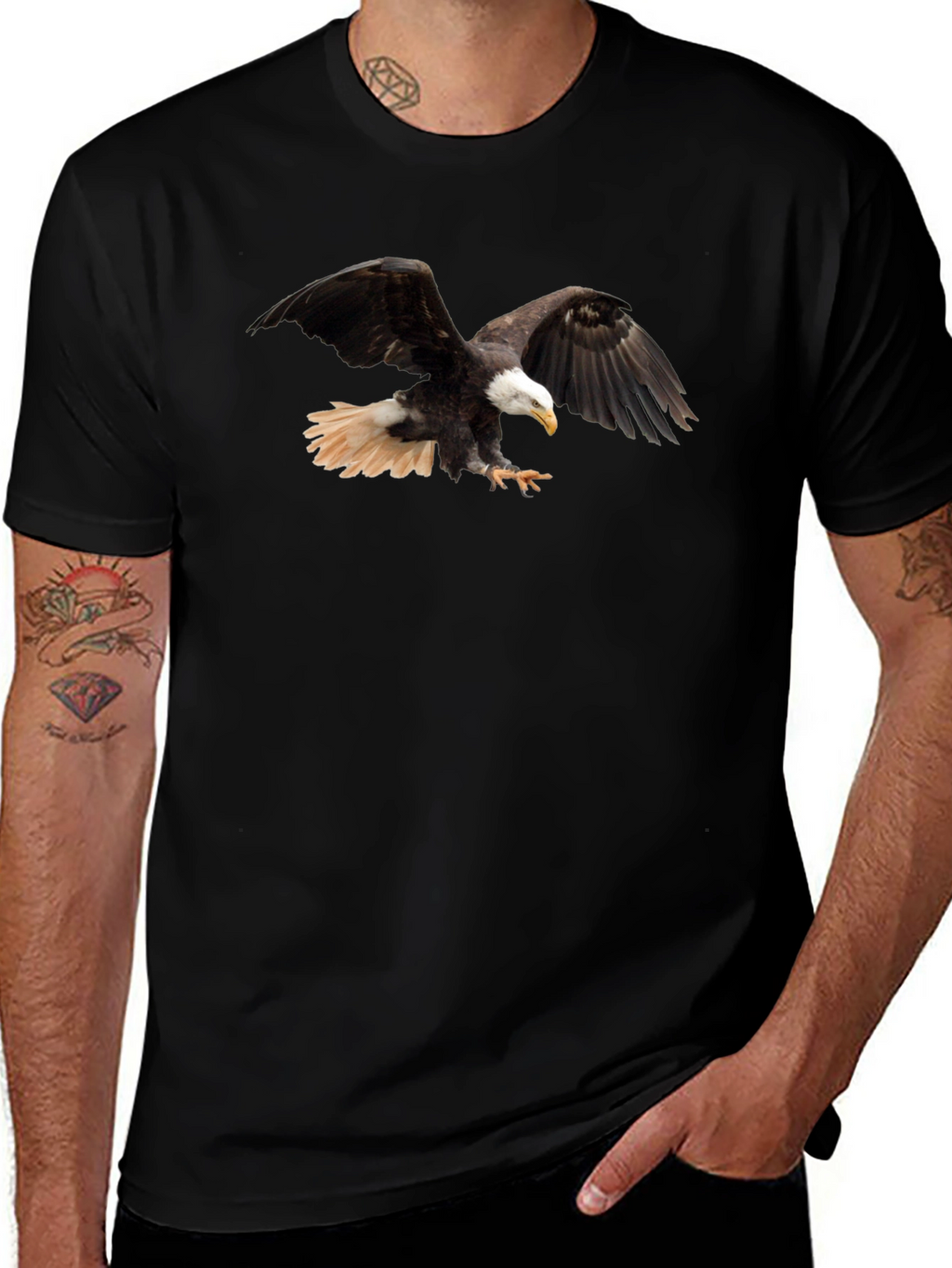 Eagle Graphic T-Shirt - Mens Black Tee