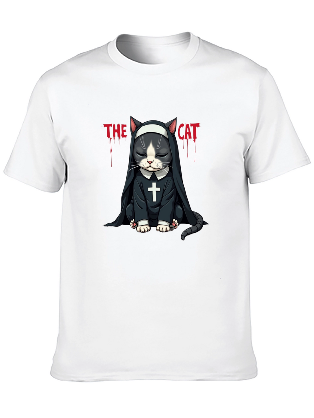 The Cat Nun T-Shirt - Funny Graphic Tee