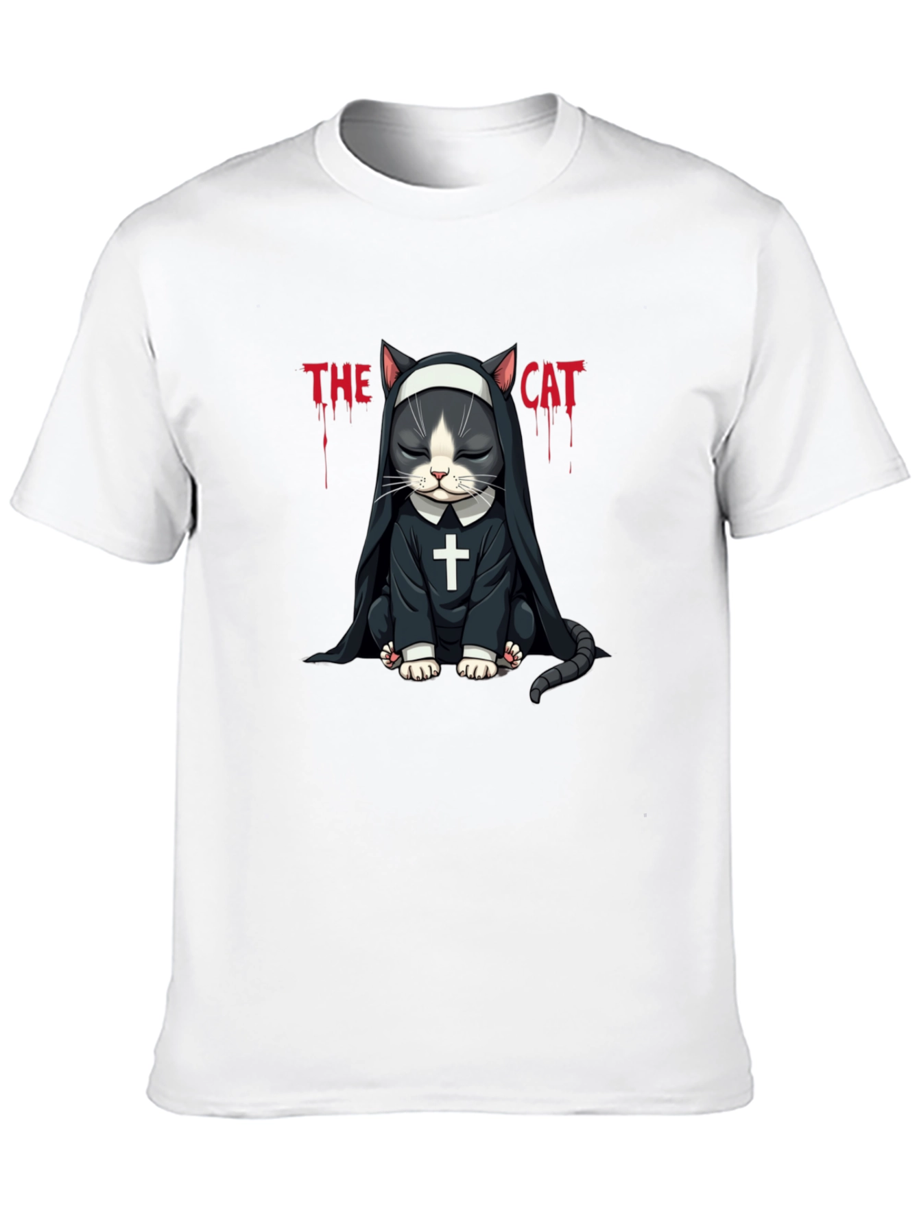 The Cat Nun T-Shirt - Funny Graphic Tee