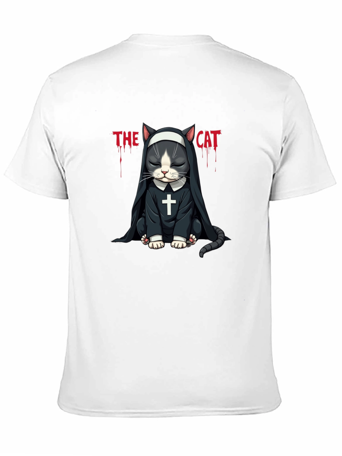The Cat Nun T-Shirt - Funny Graphic Tee