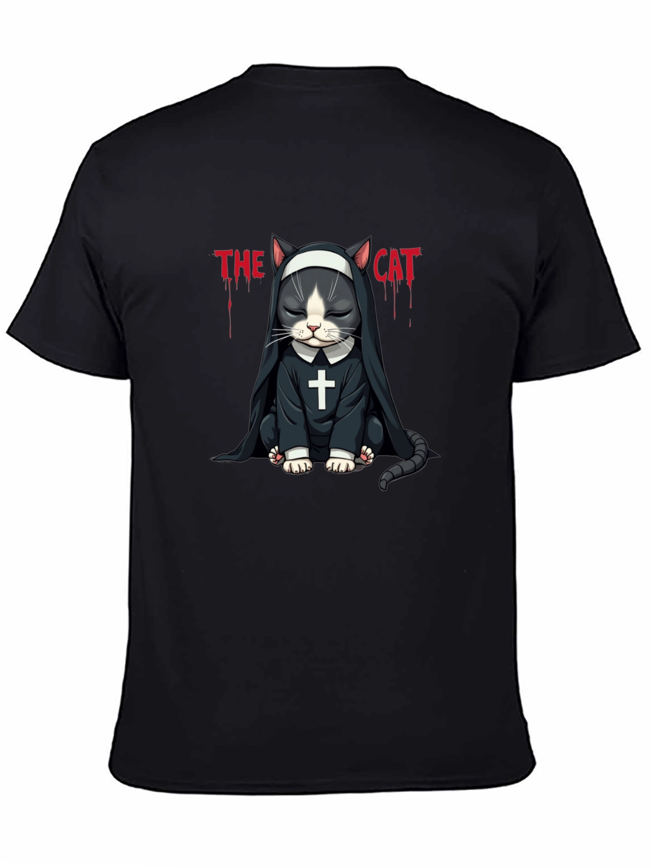 The Cat Nun T-Shirt - Funny Graphic Tee